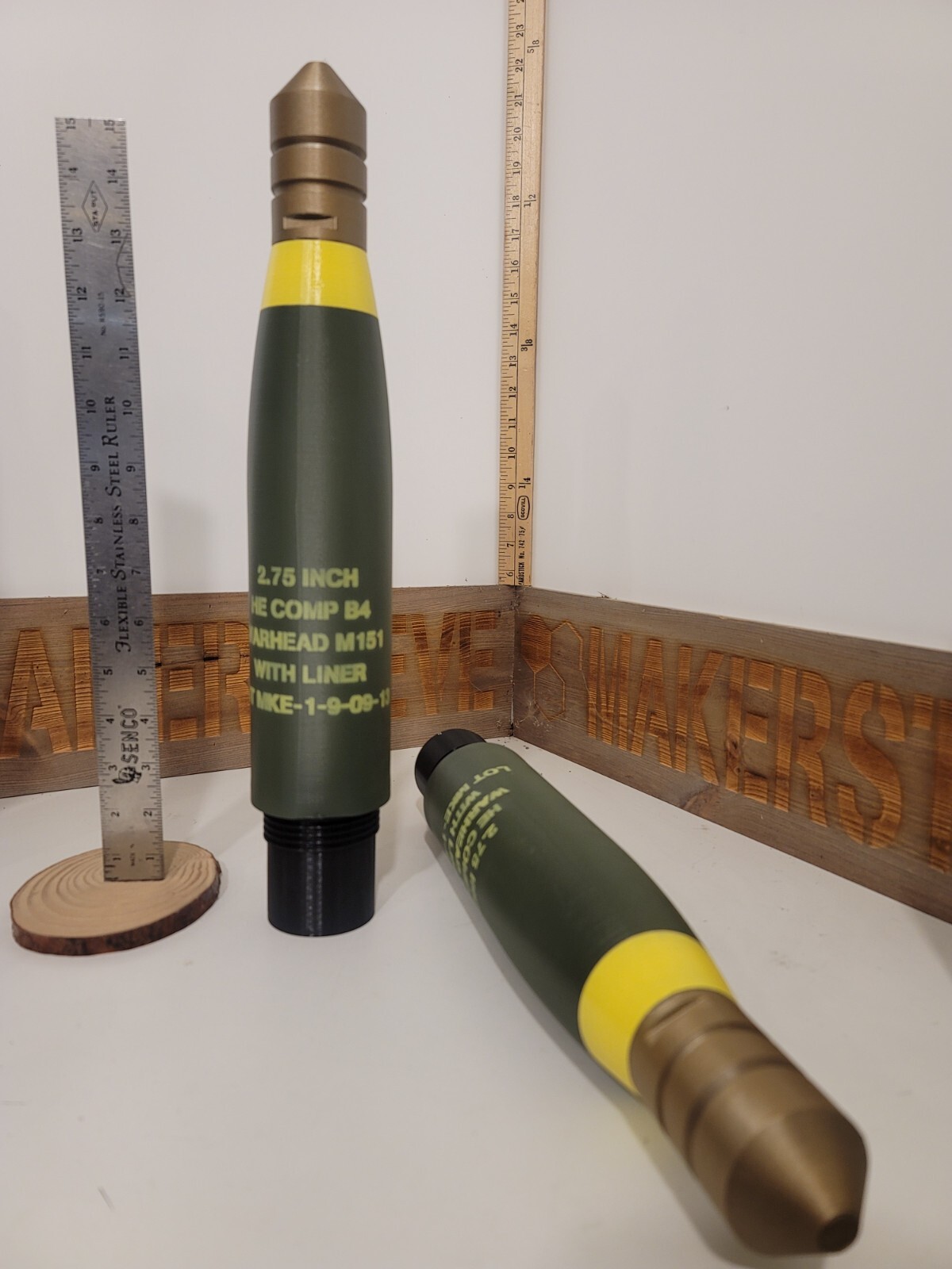 3D Printed M151 HE 2.75 Inch Hydra FFAR Tip - Replica -Cosplay - FINISHED