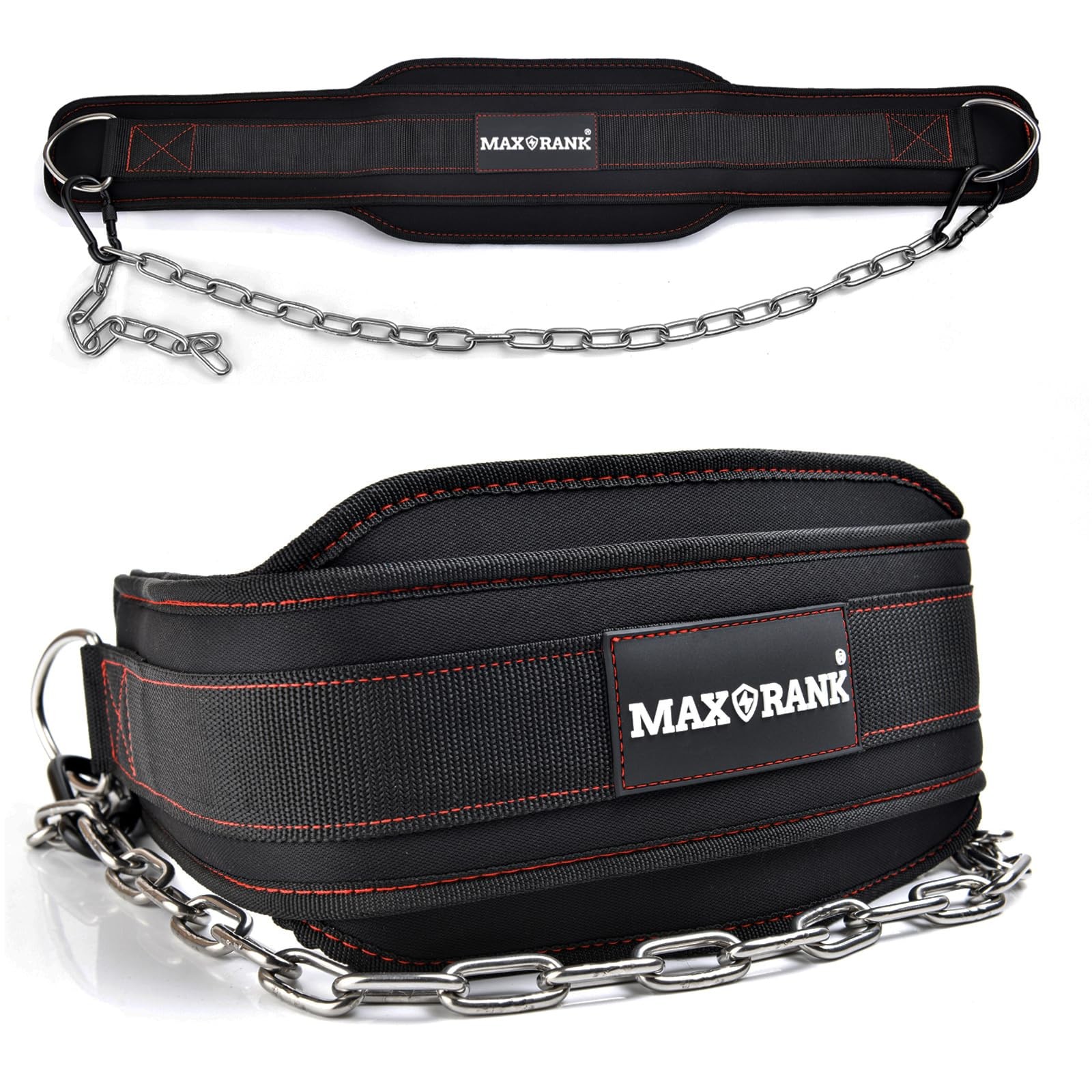 Dip belt With 3740" Chain, 550lbs  650lbs Weight Capacity, Weightlifting Belt...