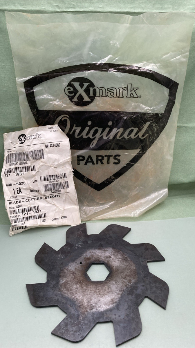 New Genuine Exmark 121-1931 Blade - Cutting, Seeder
