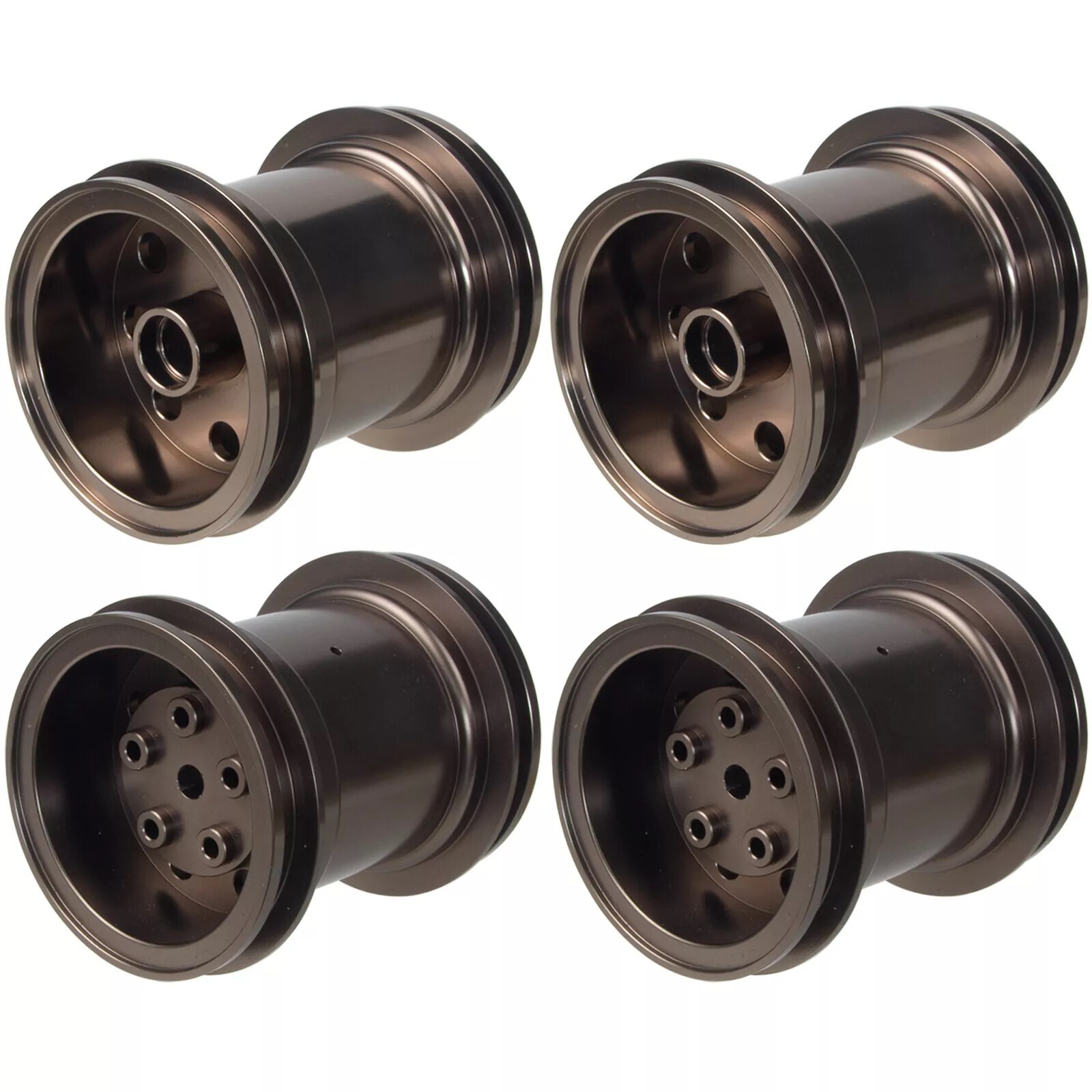 Aluminum Front & Rear Wheel Hub Rims For 1/10 1/12 Tamiya CW-01 LunchBox RC Part