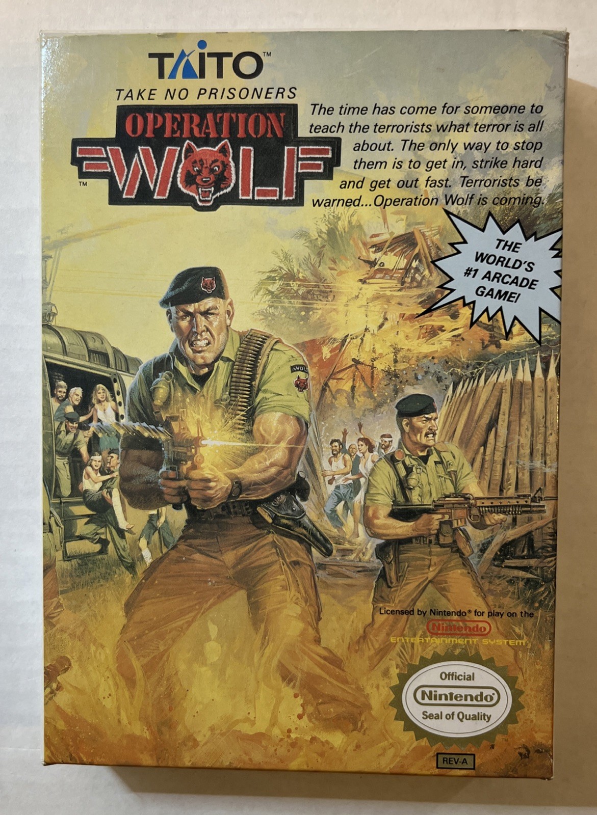 Operation Wolf Game Box NES Nintendo - Good/Very Good - 1989 No Game & Manual