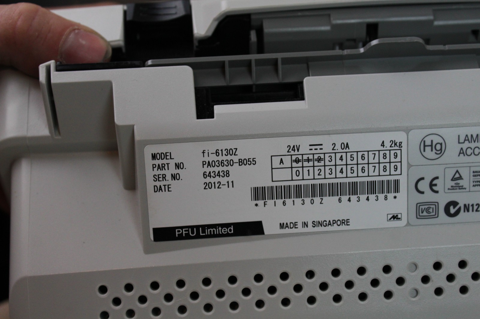 Fujitsu Fi-6130Z Document Scanner NO TRAY NO CABLES