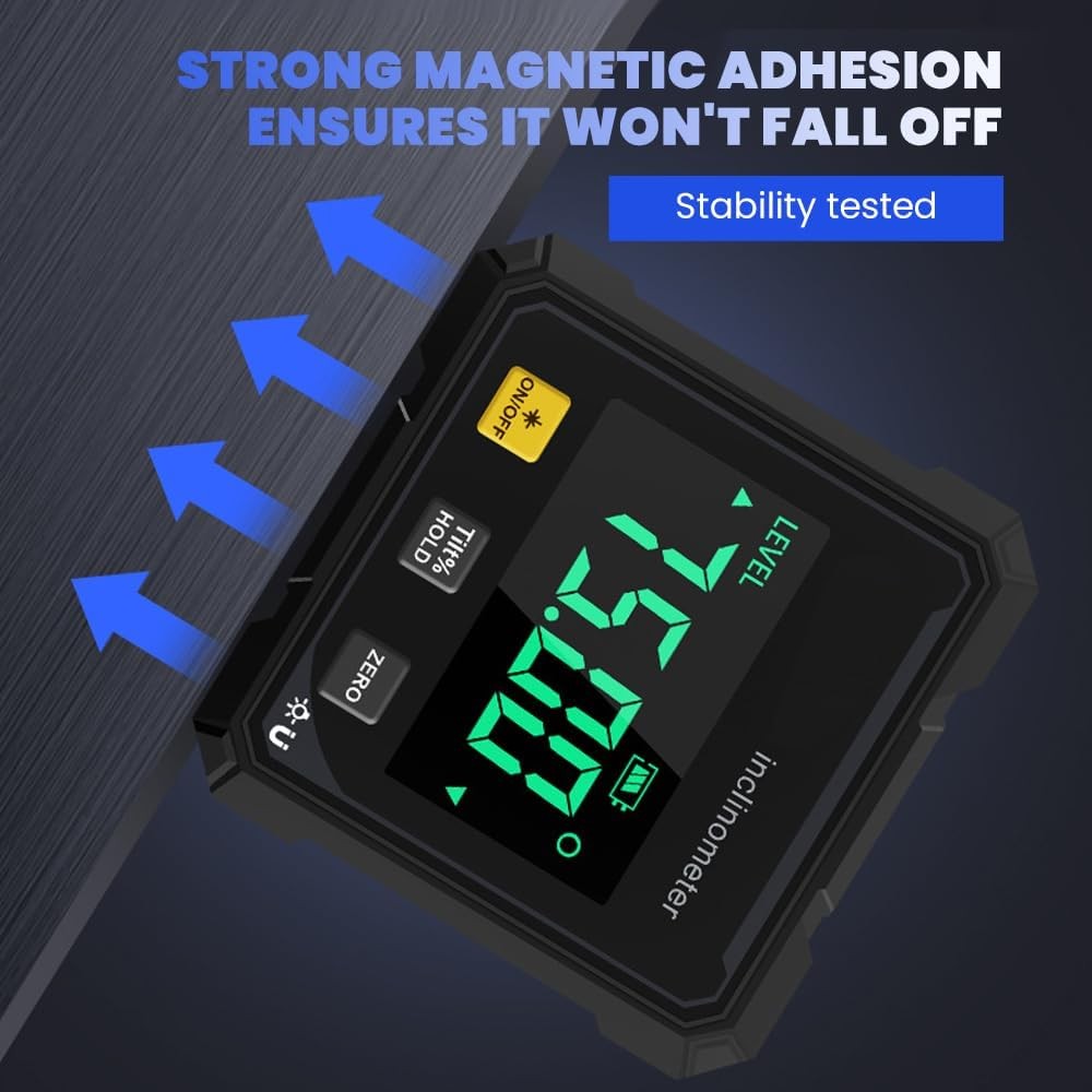 Digital Angle Finder Protractor Tool-High Accuracy Inclinometer with LED Display