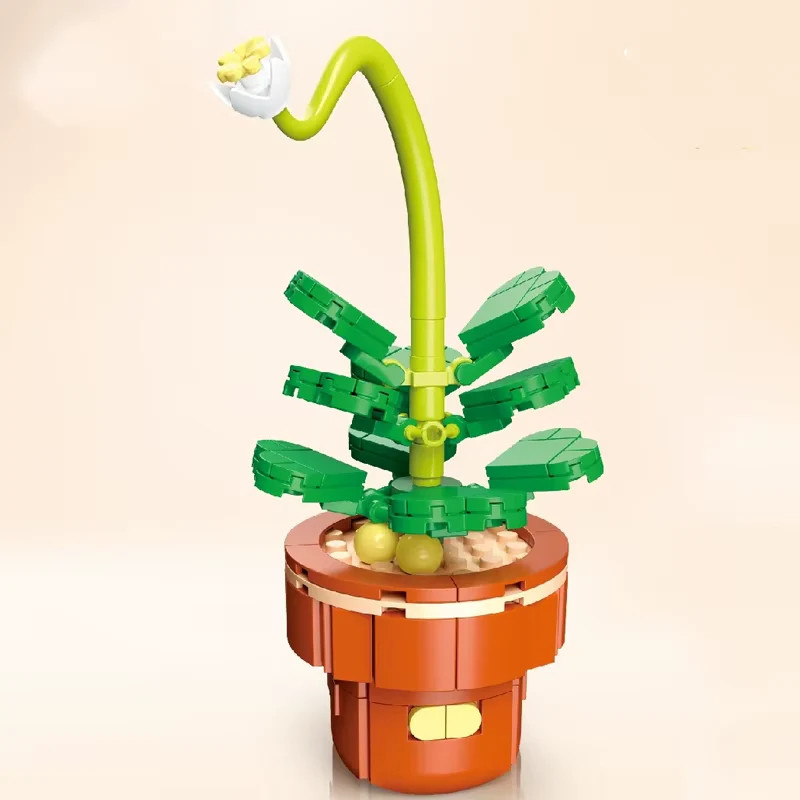Plant Building Brick Kit - Stone Lotus by Wizardi F07N11-24-10(113)