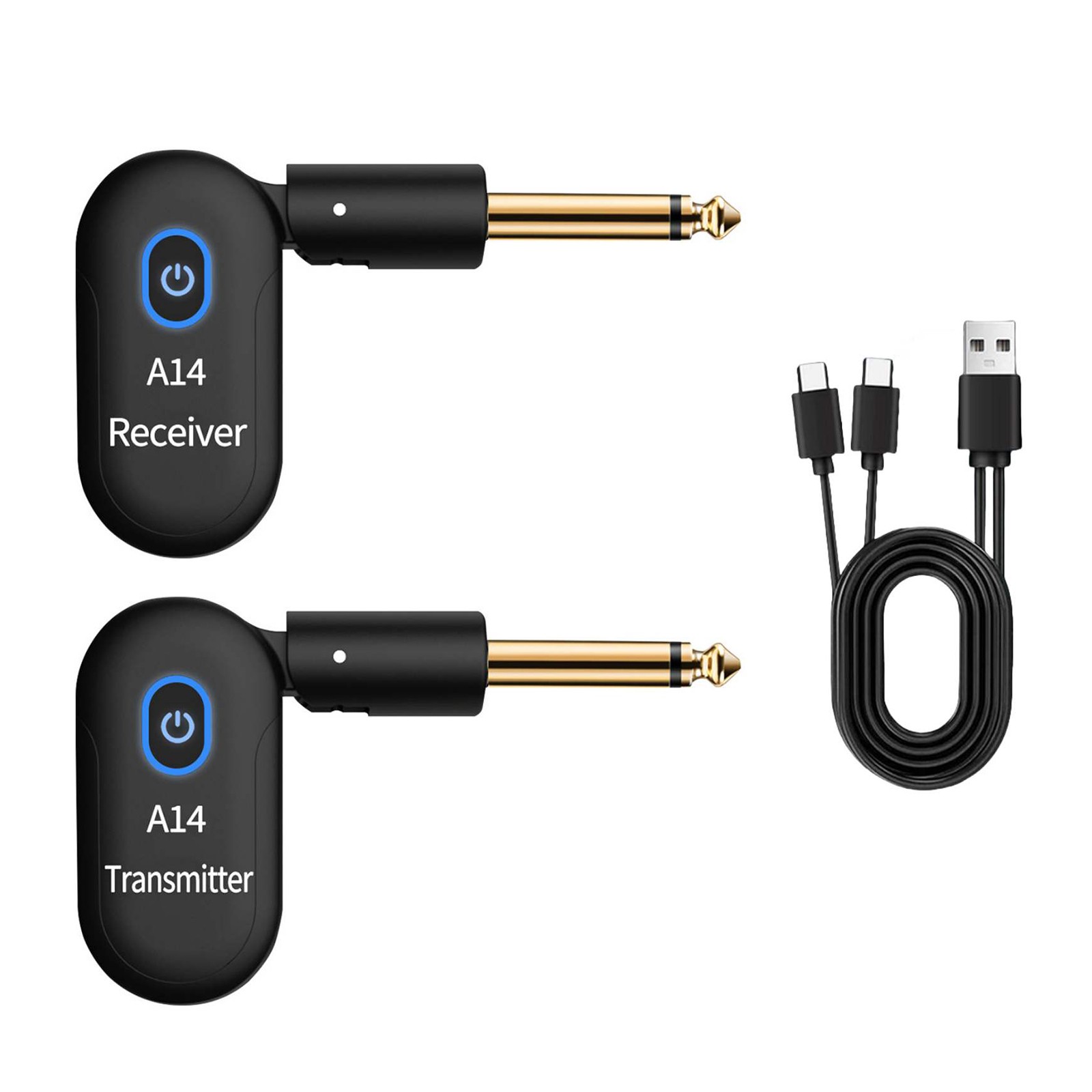 A14 ABS 2.4GHz Guitar Wireless System for Electric Guitar Bass Violin 100ft