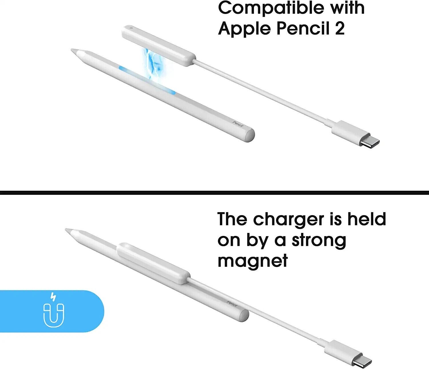 Charger Cable Compatible with Apple Pencil 2nd Generation Only