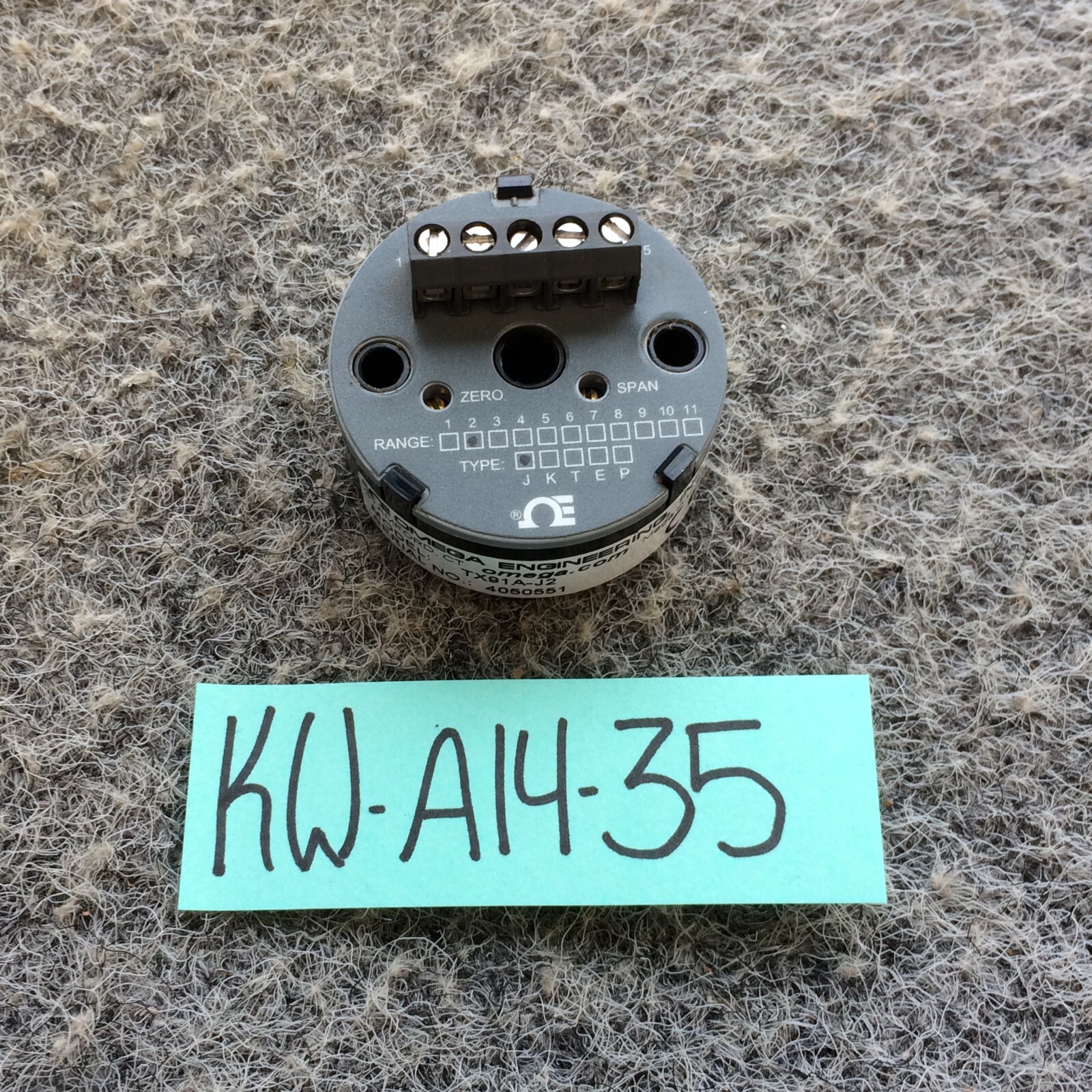 OMEGA MINIATURE LOW- COST TEMP. TRANSMITTER TX91A-J2