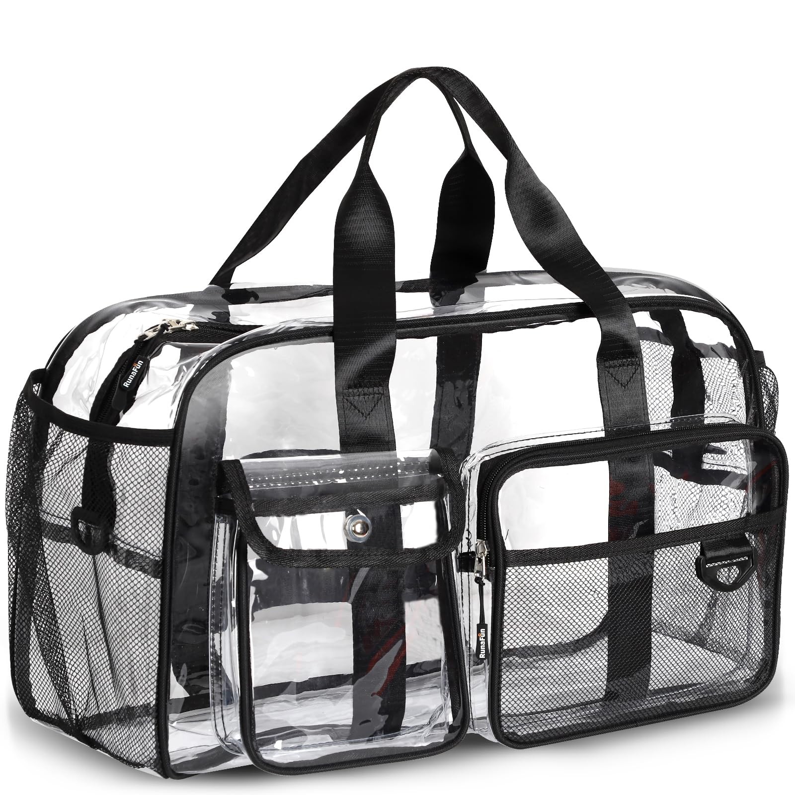 RunaFun Large Heavy Duty Clear Duffel Bag, Extra Large Clear Tote Bag for Sta...