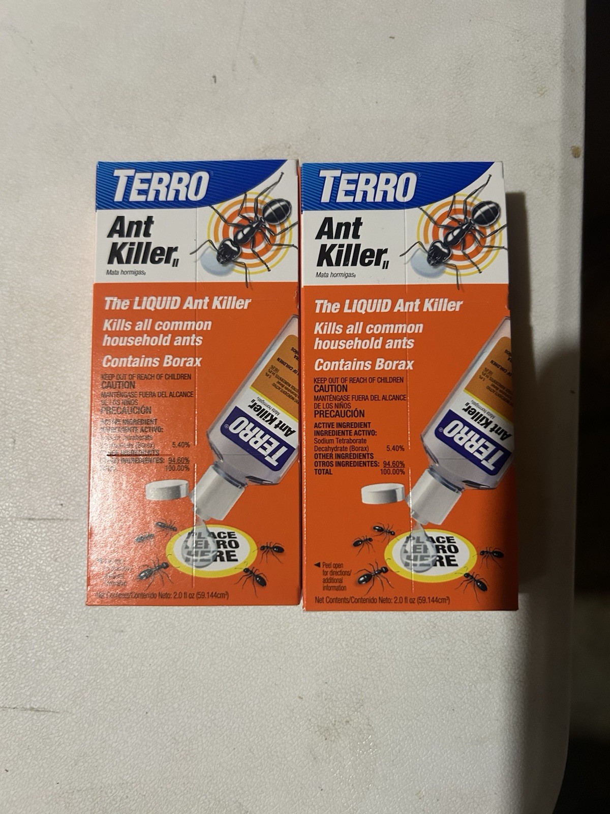 2x TERRO The Liquid Ant Killer 2oz Bottle Kills All Household Ants Lot Of 2