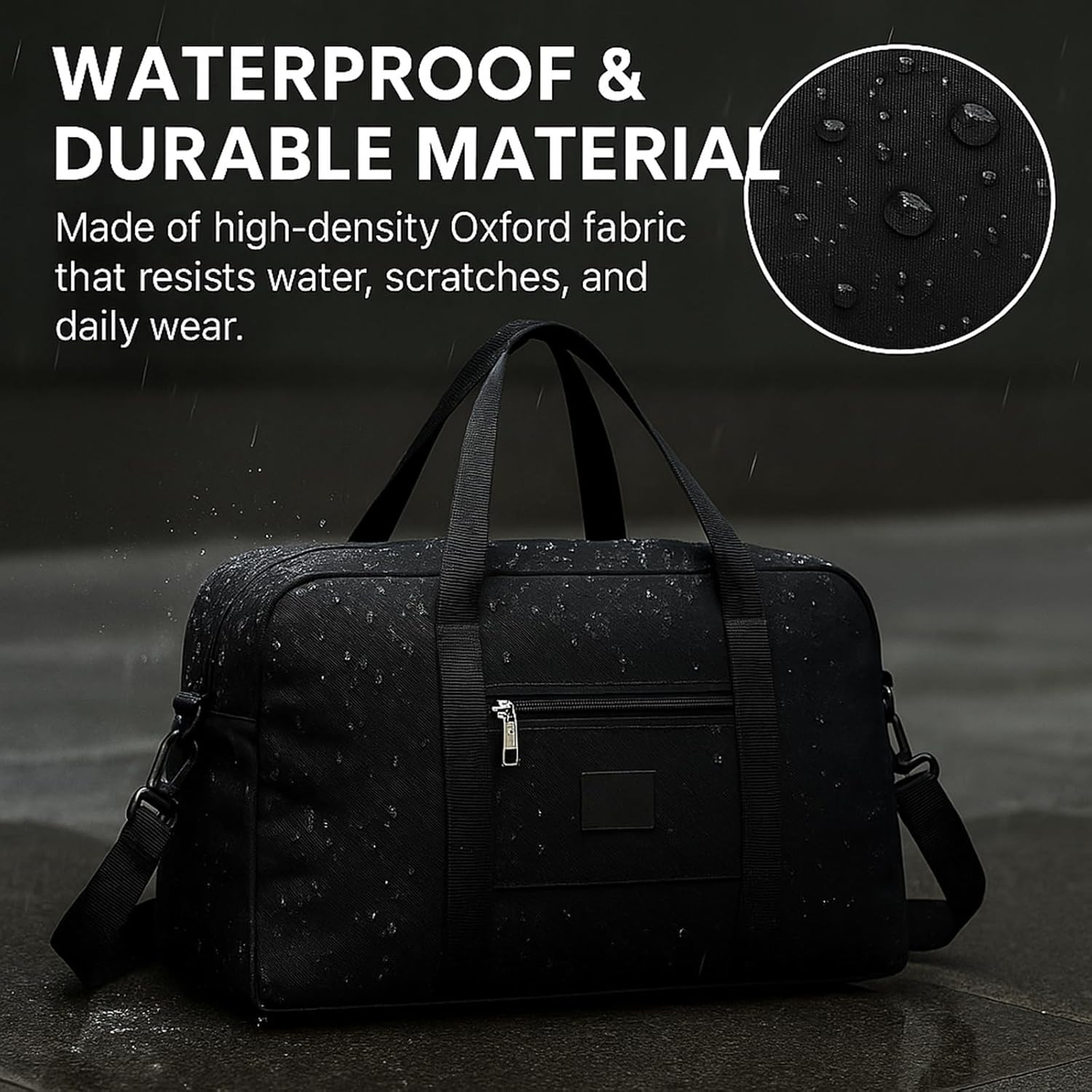 Folding Duffle Bag for Travel – Large Capacity Waterproof Oxford Cloth Weekender