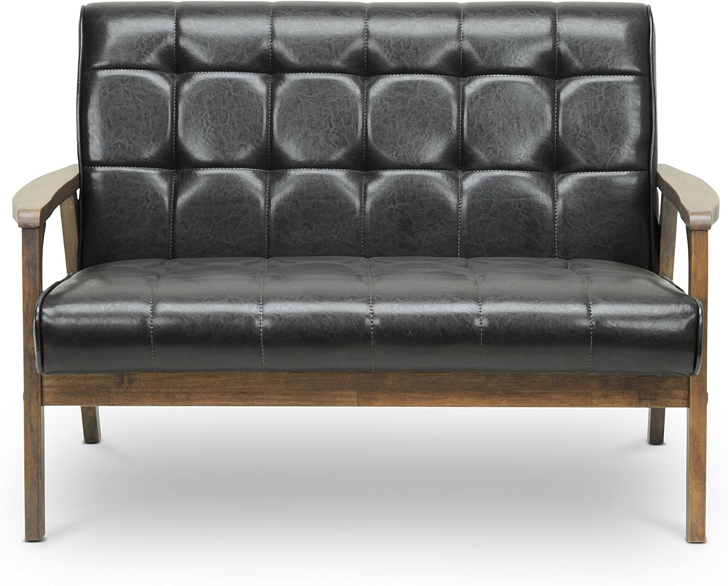 Mid-Century Masterpieces Love Seat, Brown