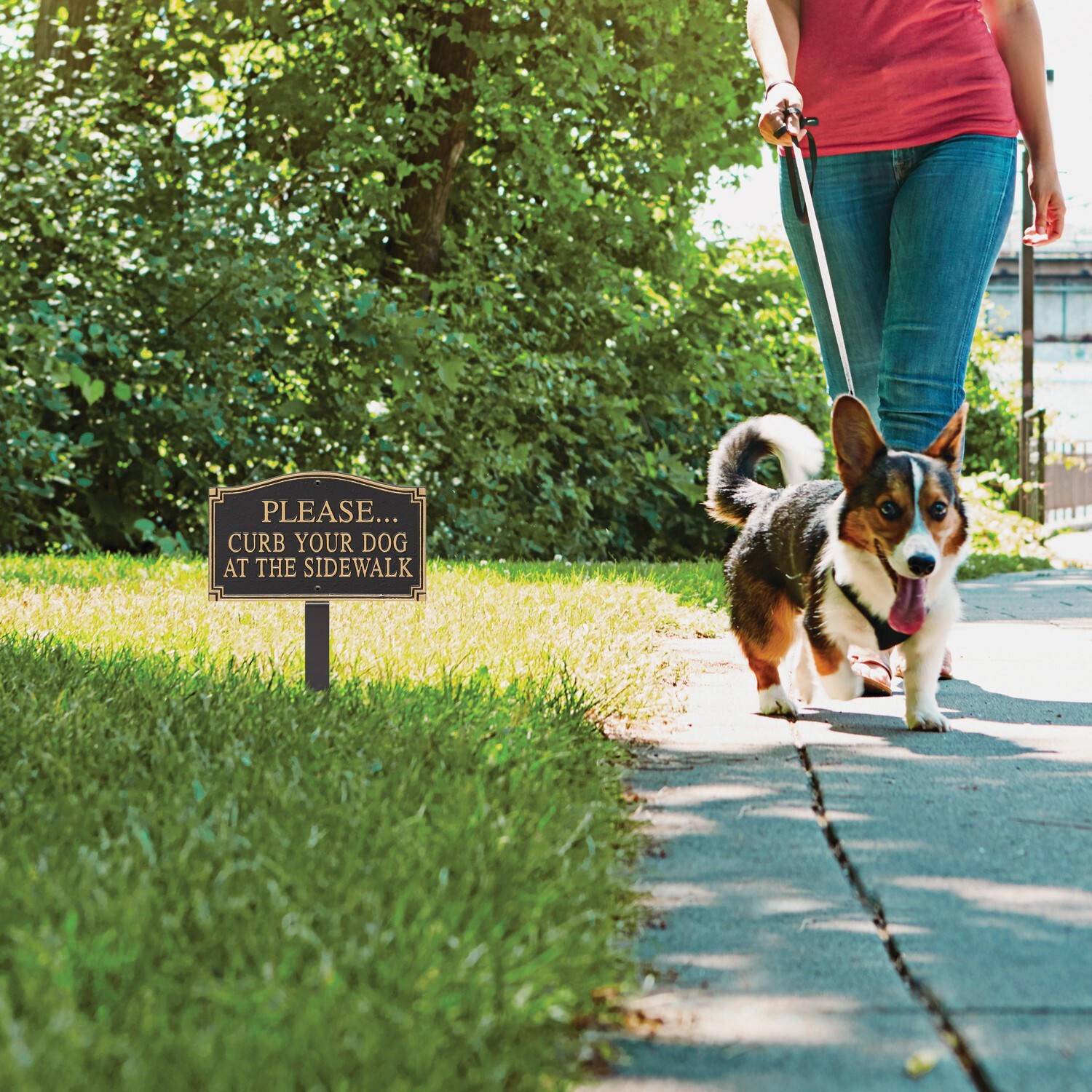 Please Curb Your Dog Lawn/Wall Statement Sign