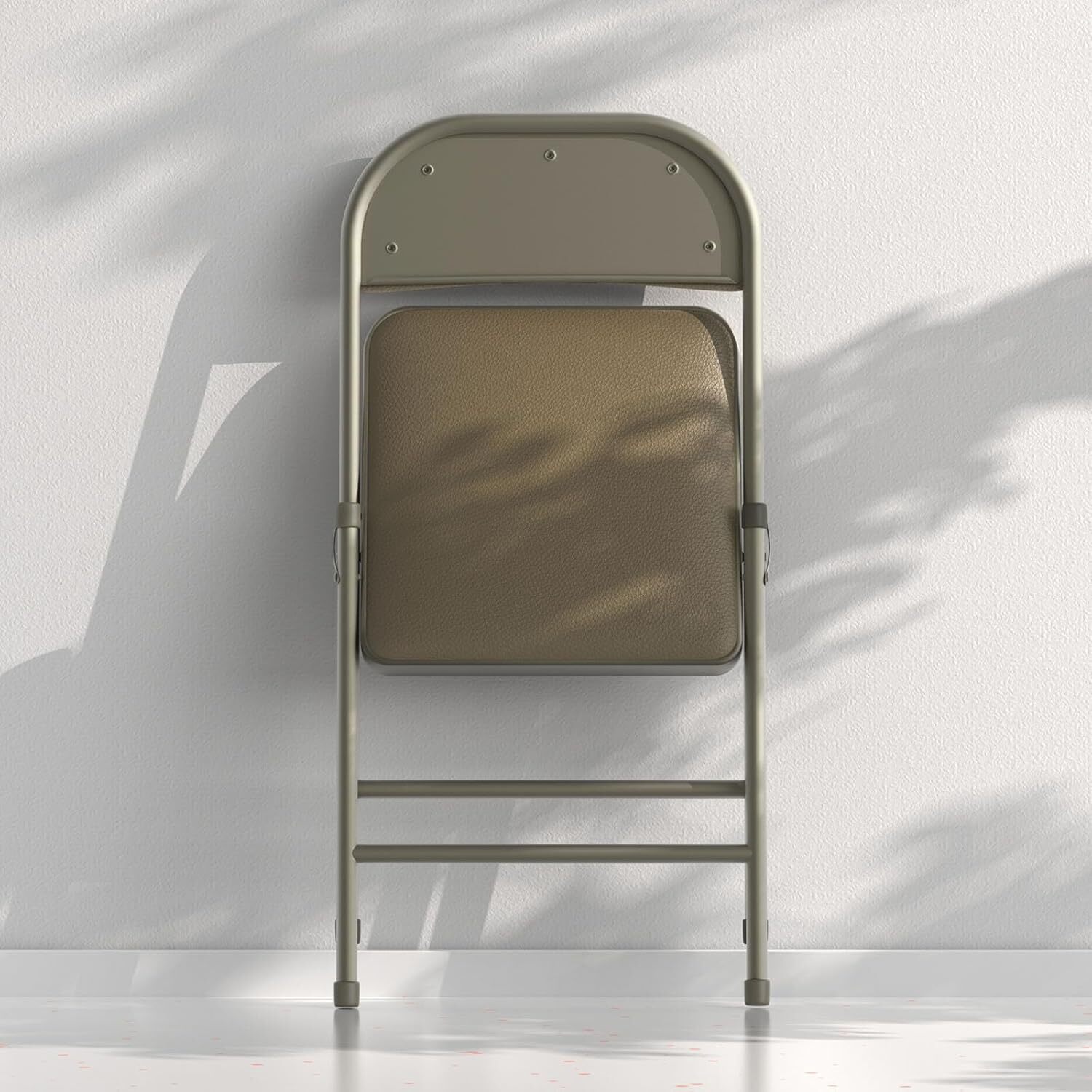 Nazhura 4 Pack Folding Chairs with Padded Vinyl Cushion Chairs (4 Pack)