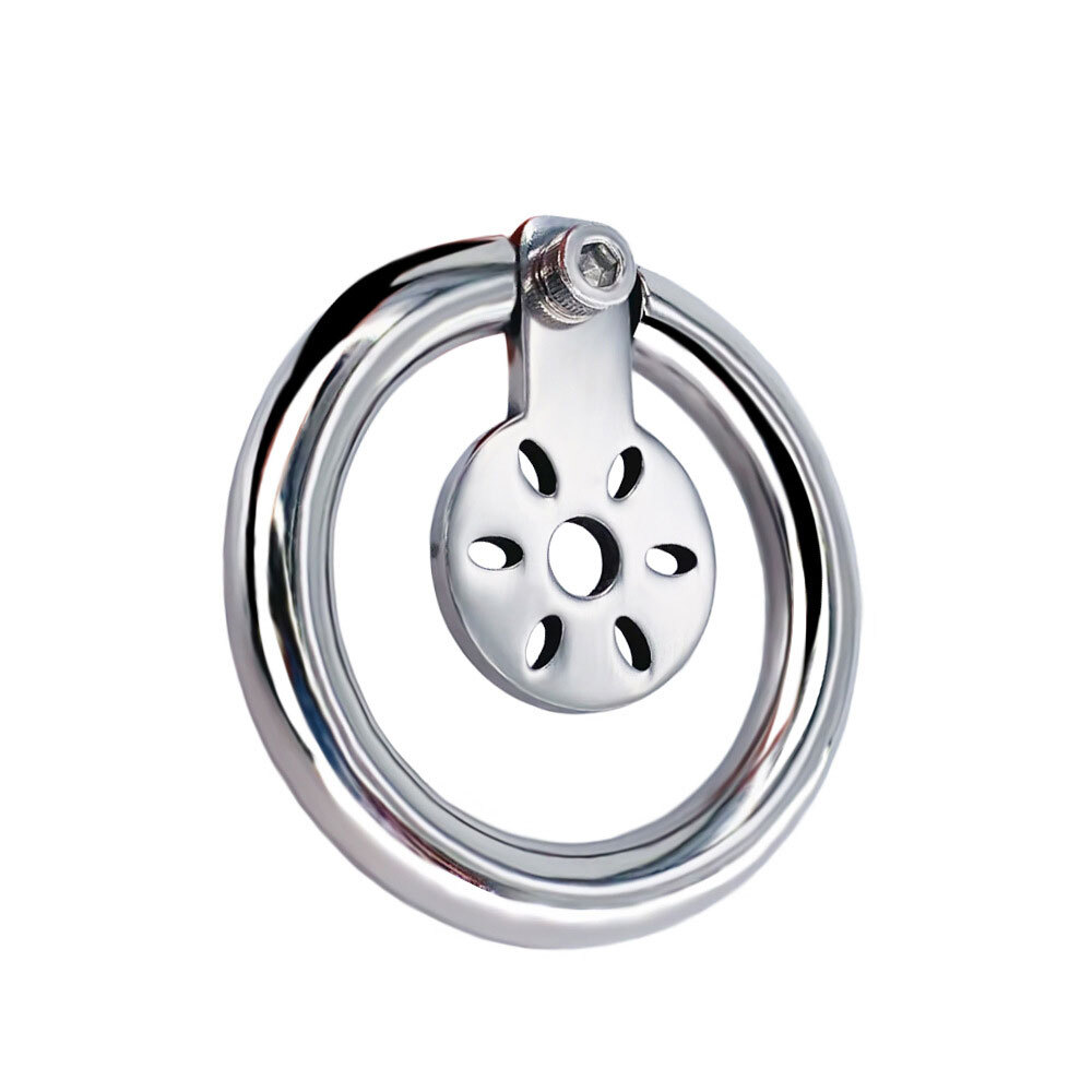 New Small Stainless Steel Cage Male Chastity Device Lightweigh Tight Rings~