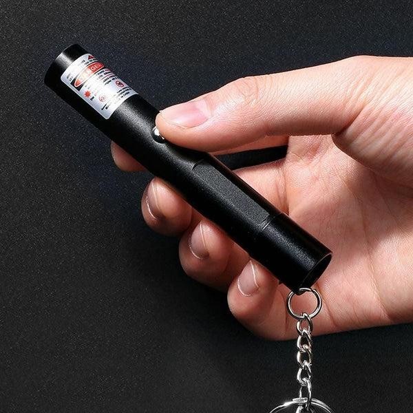 Green Light Laser Pointer Rechargeable Flashlight Cat Toy Adjustable Focus