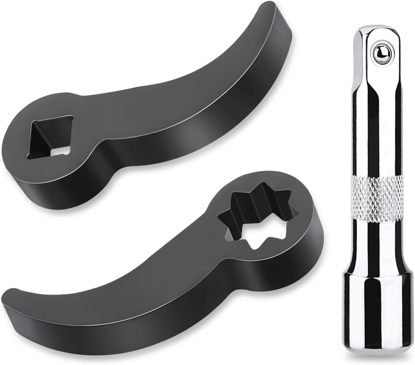 3 Pcs Pry Bar Wrench Adaptor Head, Crowbar Adapter Head Tool with 3/8" Extension