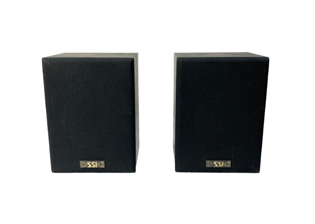 Set of 2 SSI Products Satellite Black Bookshelf 266-0005A Speakers 8 Ohms TESTED