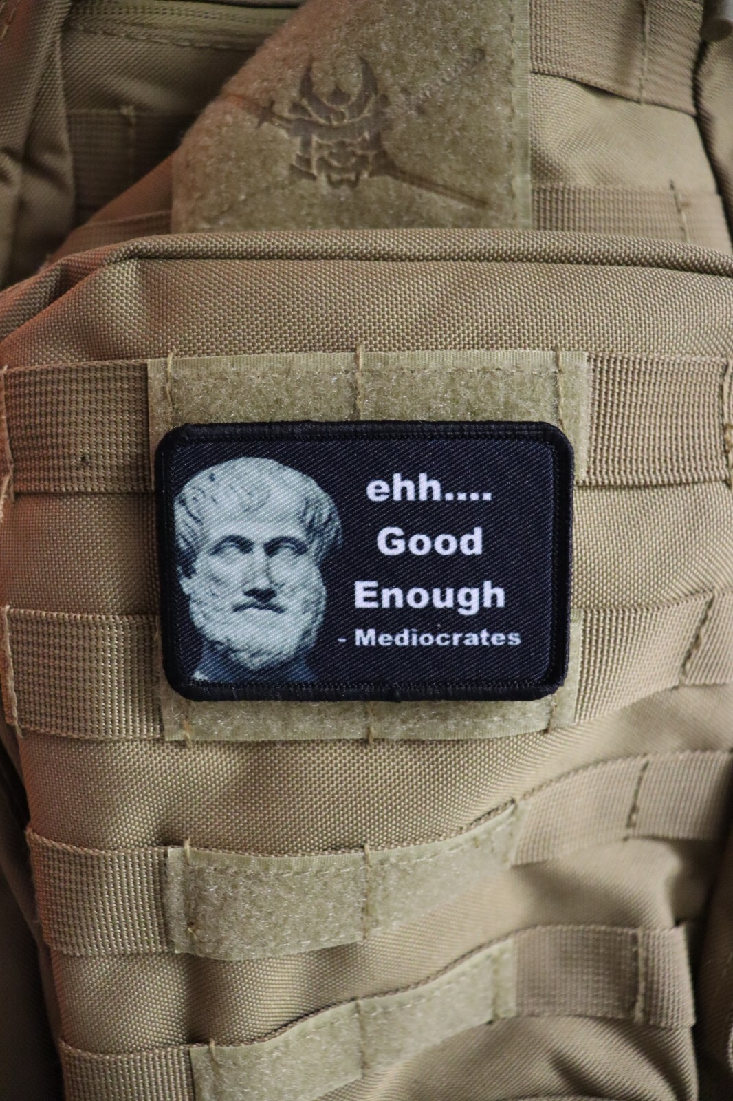ehh good enough mediocrates meme 2"x3" hook & loop tactical morale patch edc