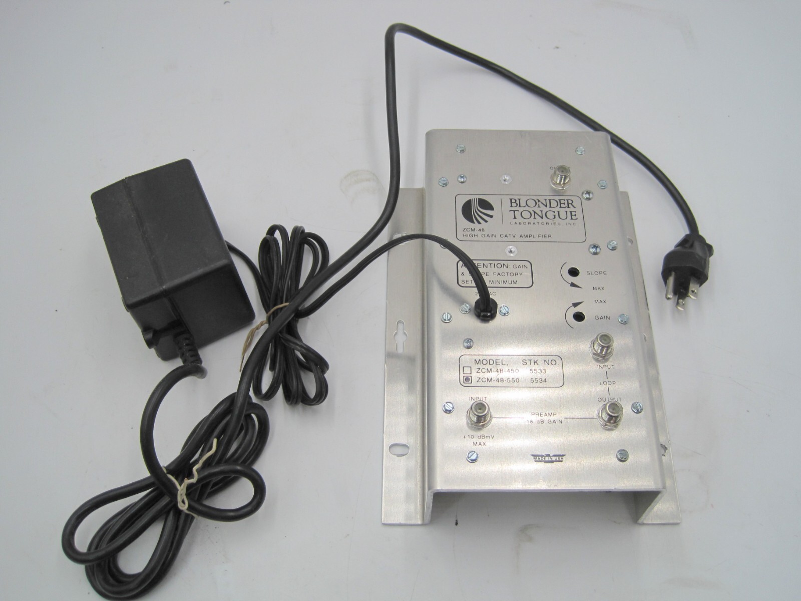 Blonder Tongue Broadband Distribution Amplifier ZCM-48-550