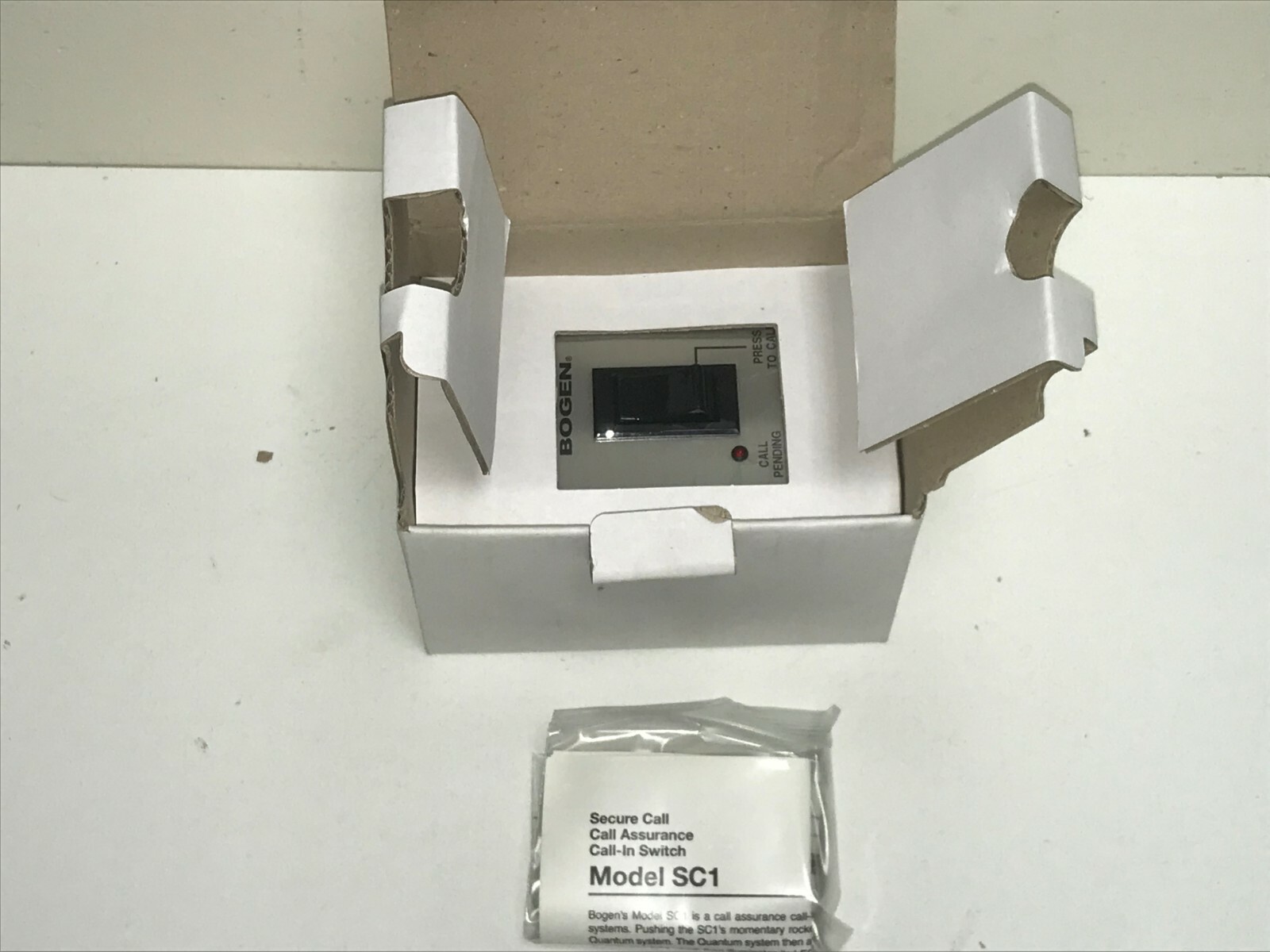 BOGEN COMMUNICATIONS SC1 SECURE CALL ASSURANCE CALL-IN SWITCH