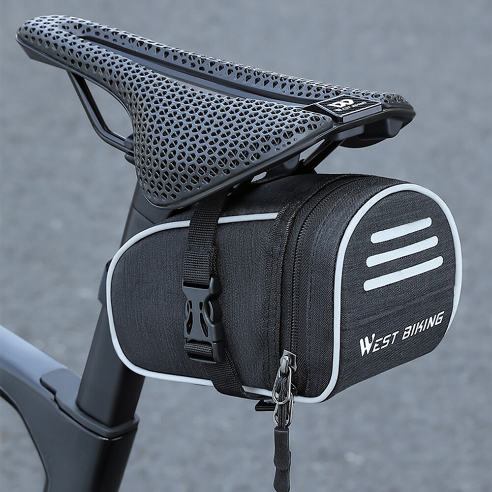 West Biking Bicycle Tail Bag Mountain Road Bike Rear Seat Bag Riding Saddle Bag
