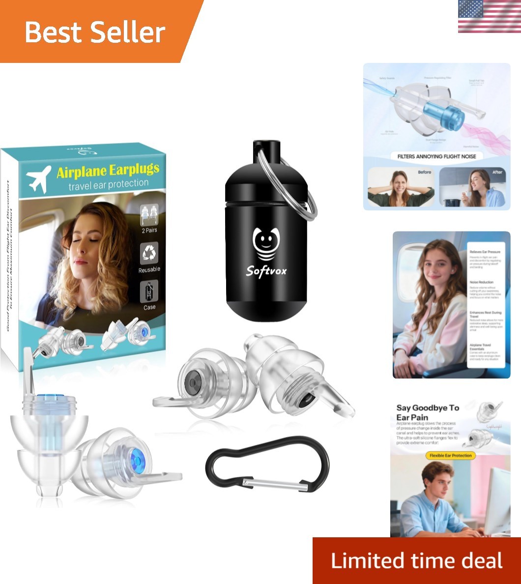 Compact Ear Plugs for Stress-Free Flights – Pressure Relief and Noise Blockers