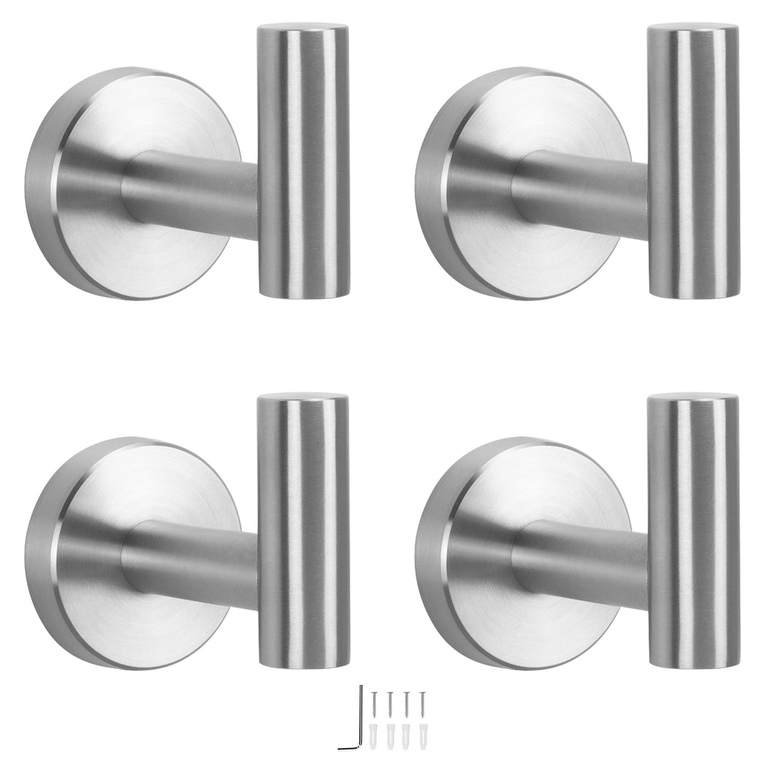 Ganchos para toallas de baño de acero inoxidable para colgar en la pared