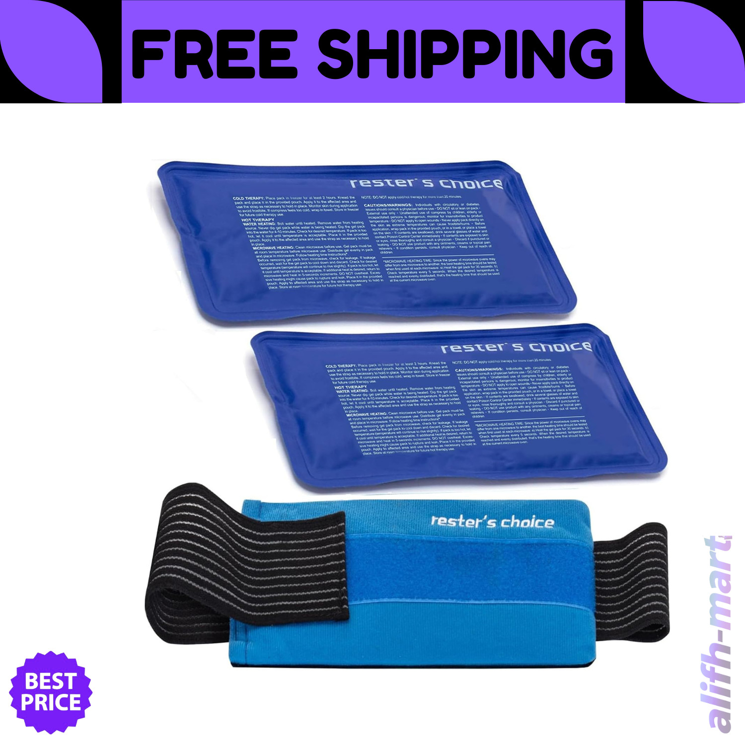 2 Soft Gel Ice Packs for Injuries Reusable with Extra Comfy Adjustable Cold Pack