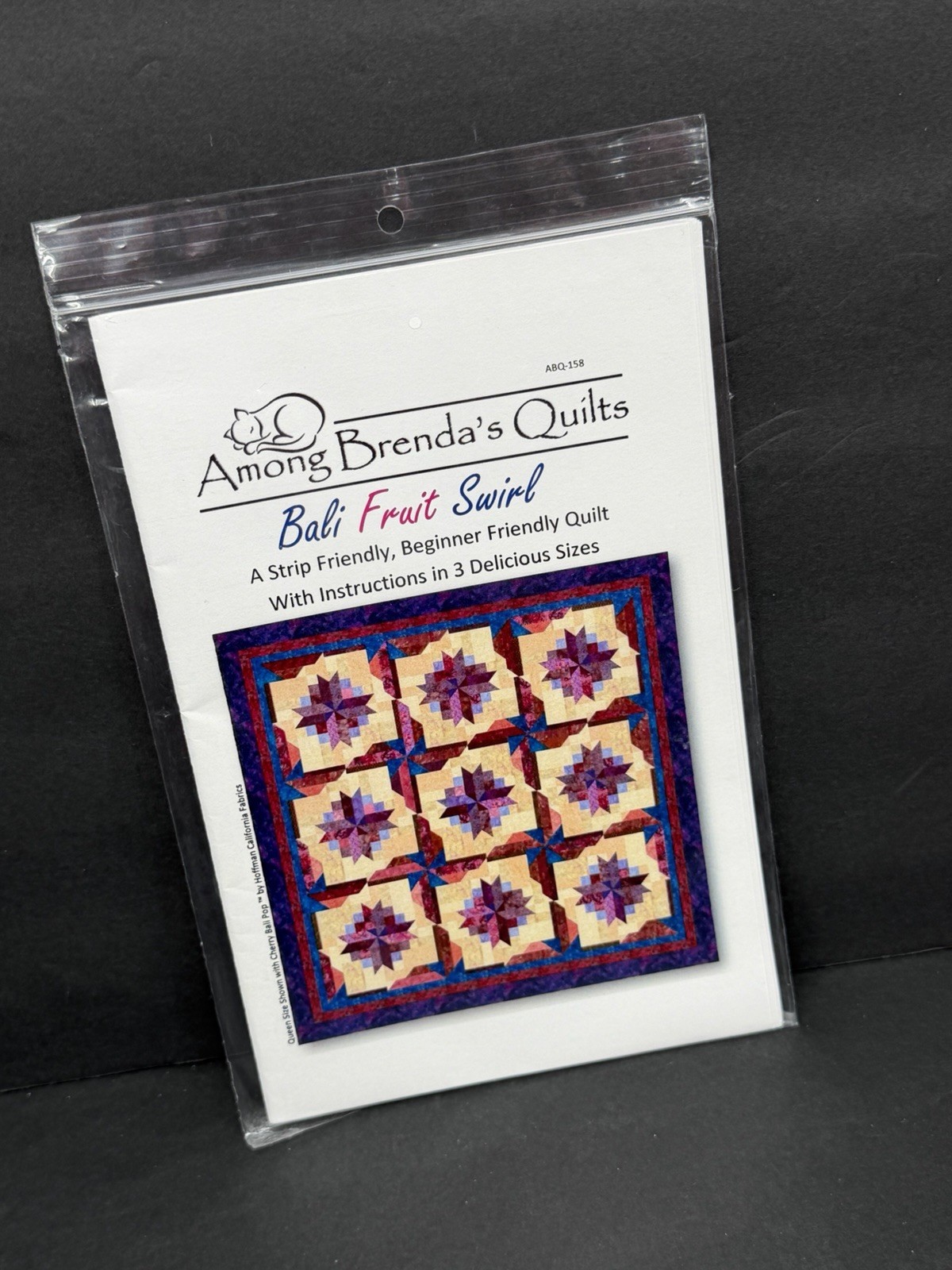 BALI FRUIT SWIRL By Among Brenda's Quilts Pattern In 3 Sizes NEW