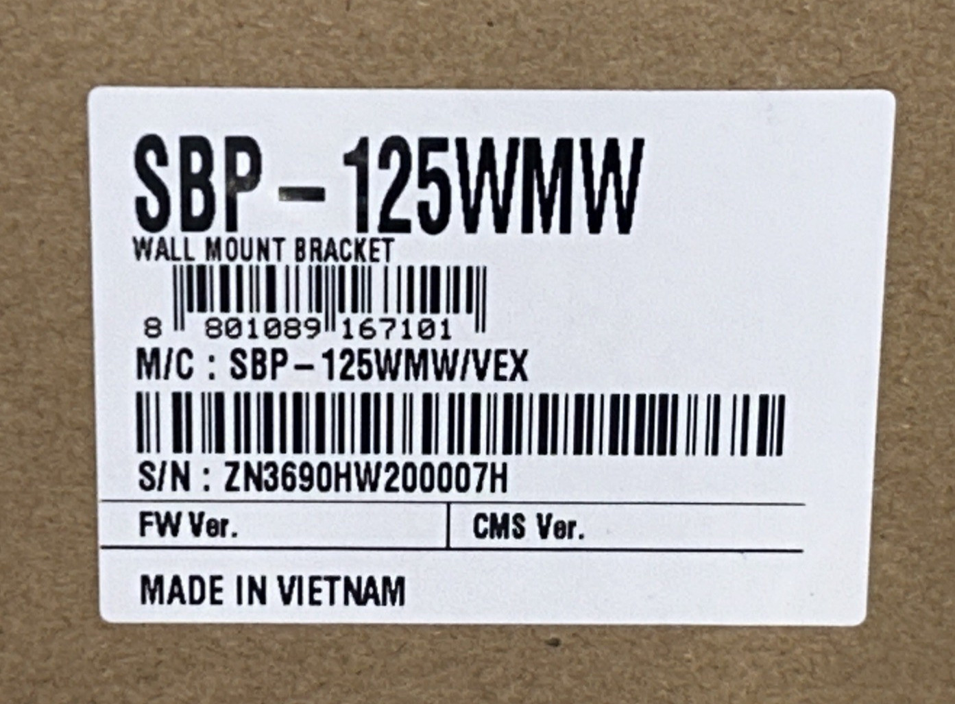 NEW HANWHA SBP-125WMW WALL MOUNT BRACKET