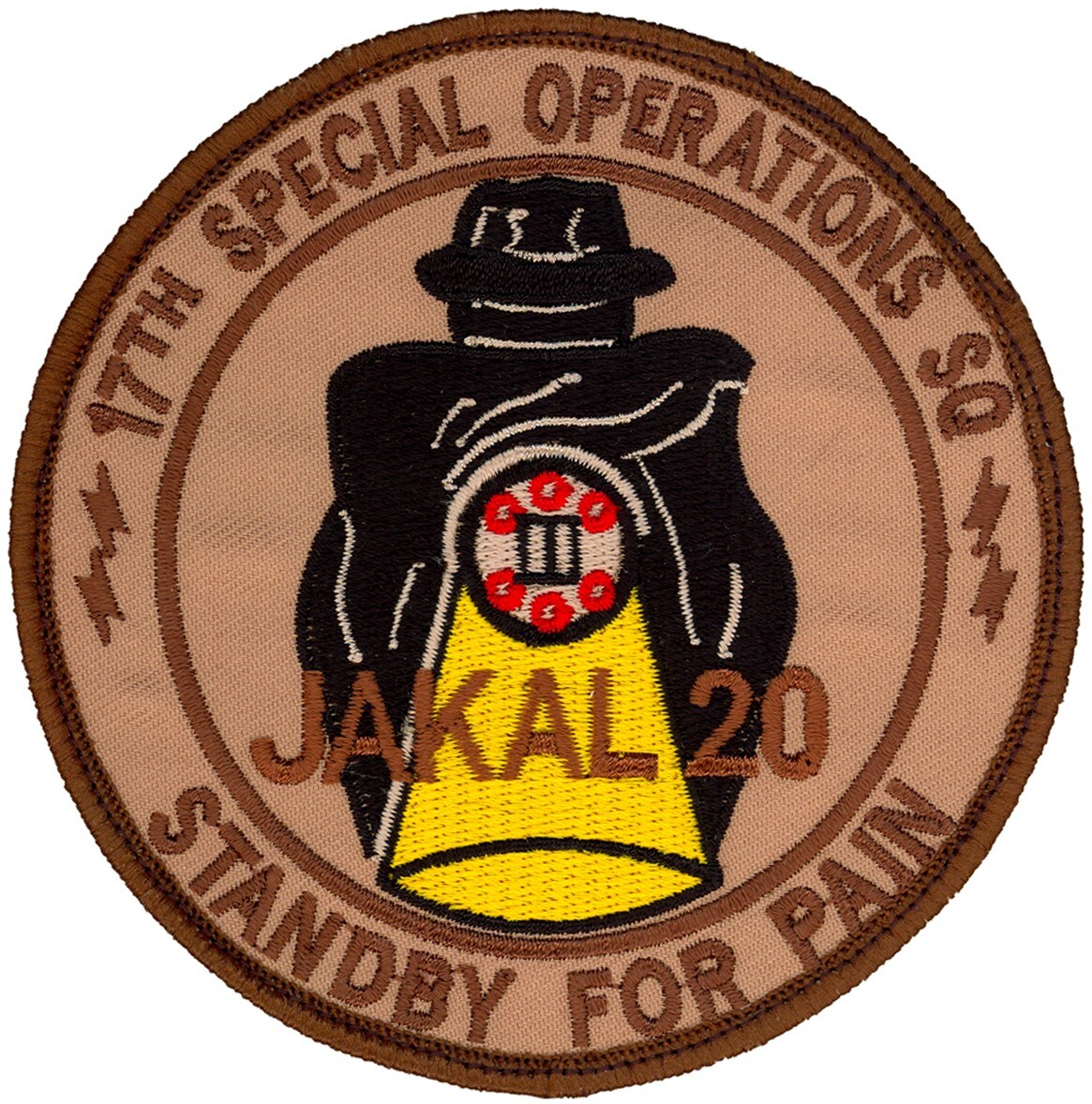 USAF 17th SPECIAL OPERATIONS  SQUADRON PATCH - CREW JACKAL 20
