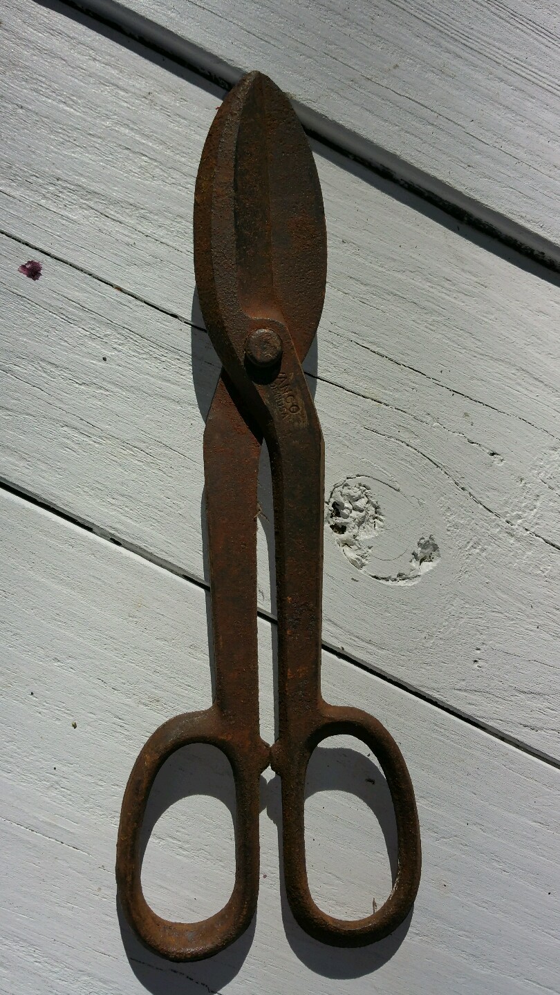 Rare Vintage VANCO Tin Snips Straight Cut 10 Inch made in USA - FREE SHIPPING