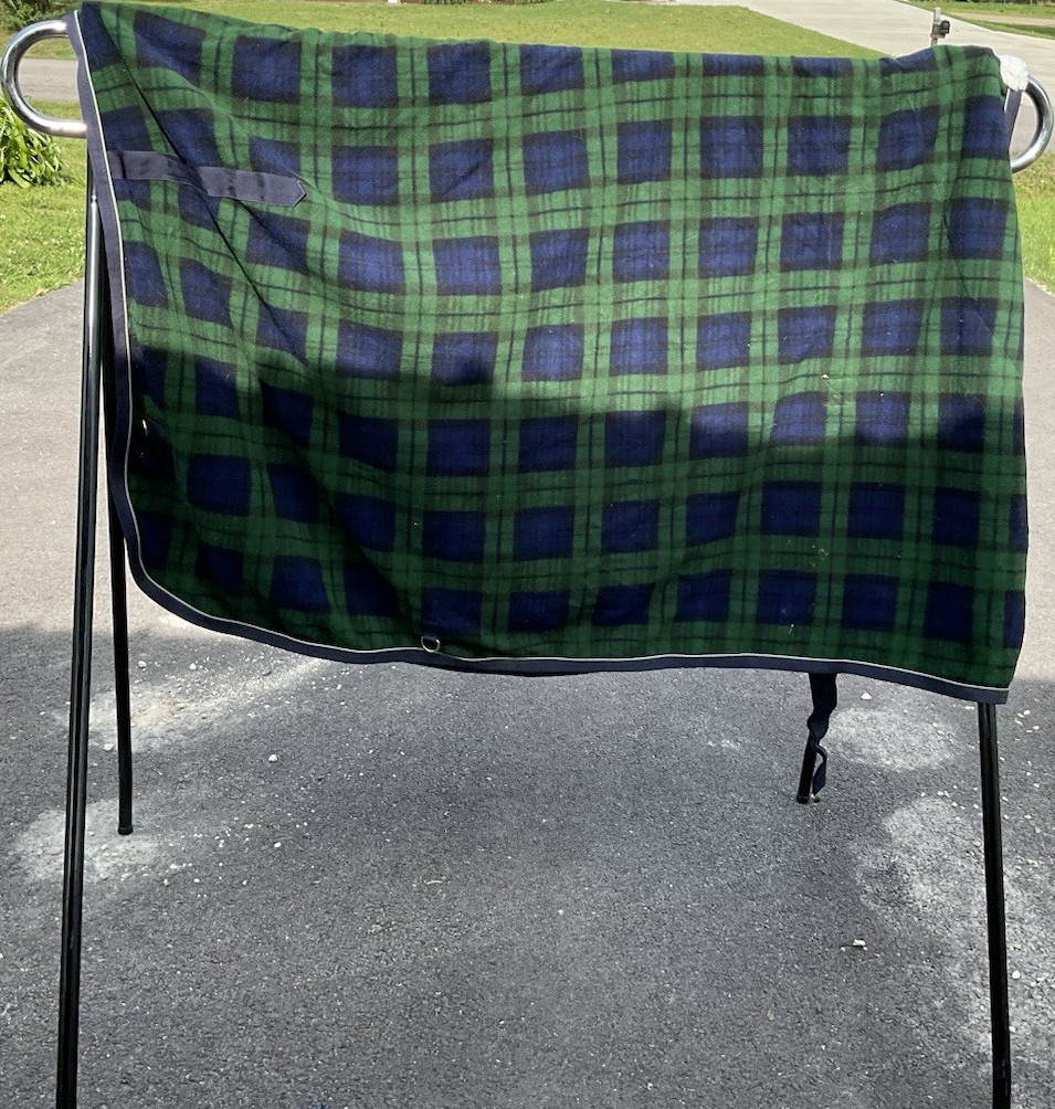 WeatherBeeta Fleece Sheet 6'9" Lightweight Green/Blue Plaid Horse Blanket