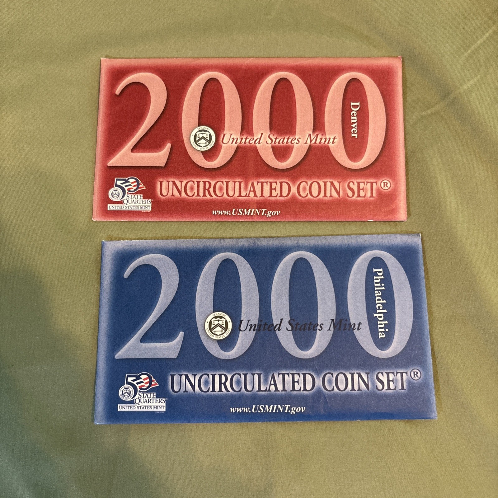US Mint Denver & Philadelphia 2000 Uncirculated Coin Sets
