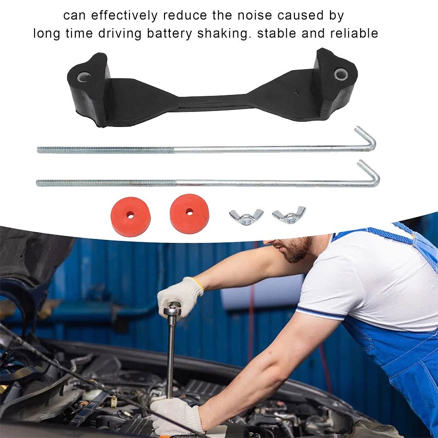SUV Car Rubber Battery Hold Down Clamp Holder Tie Down Bracket Hold Down Bracket