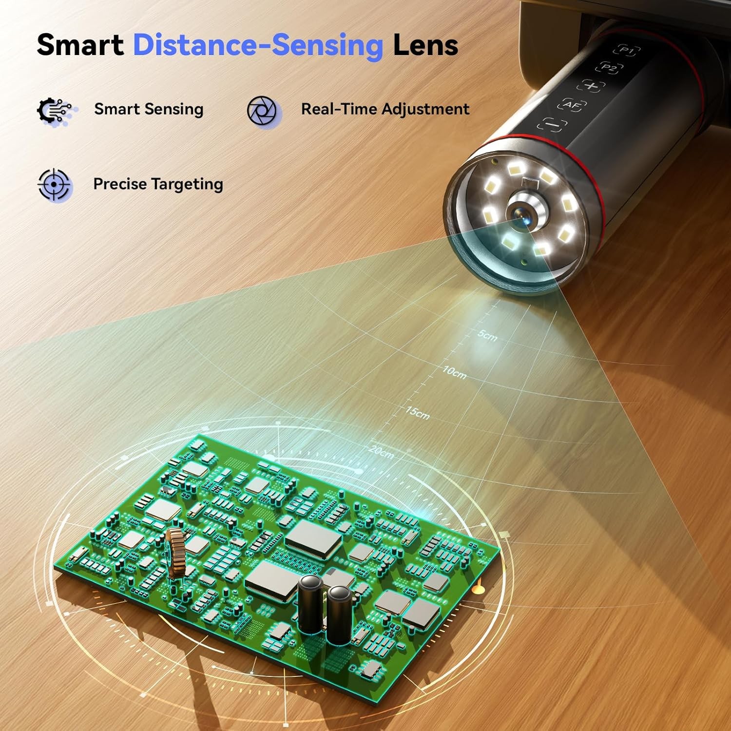 TOMLOV Autofocus Digital Microscope 52MP 4K 2000x Soldering Microscope fr Coin