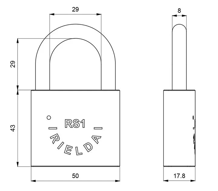 4 X RIELDA Keyed Alike Padlocks Re-programable High Security/With 8 +1 Keys