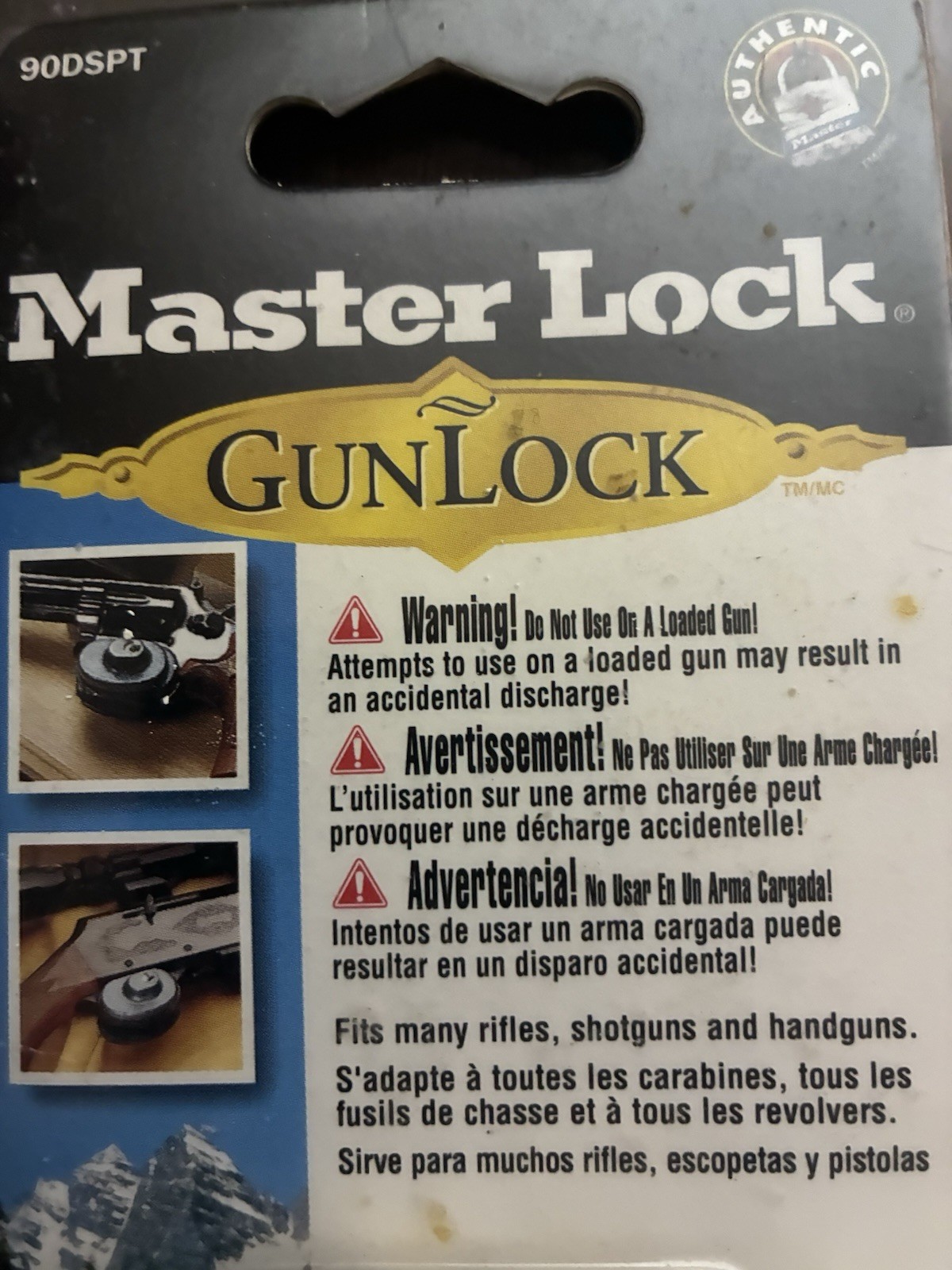 Master Lock Keyed Gun Trigger Lock 2 Keys Masterlock Gunlock - 90DSPT