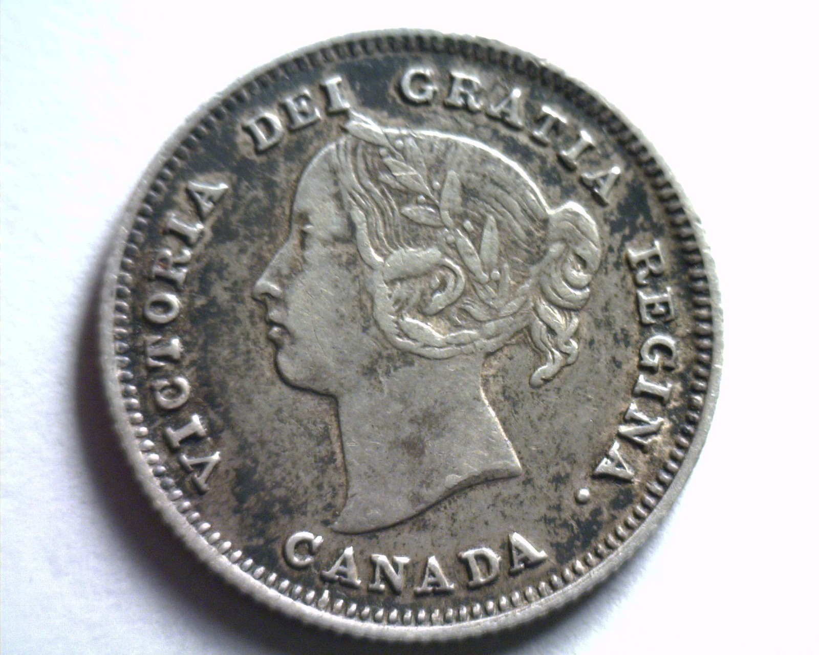 1891 CANADA FIVE CENT VICTORIA KM 2 EXTRA FINE XF EXTREMELY FINE EF ORIGINAL