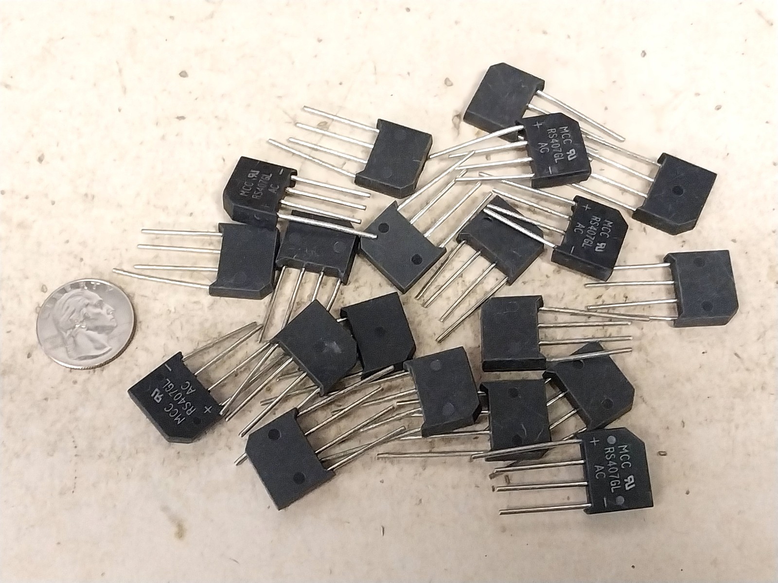 20 New Unused RS407GL 1 kV PIV 4 Amp Bridge Rectifier / Old Vintage Ham Radio