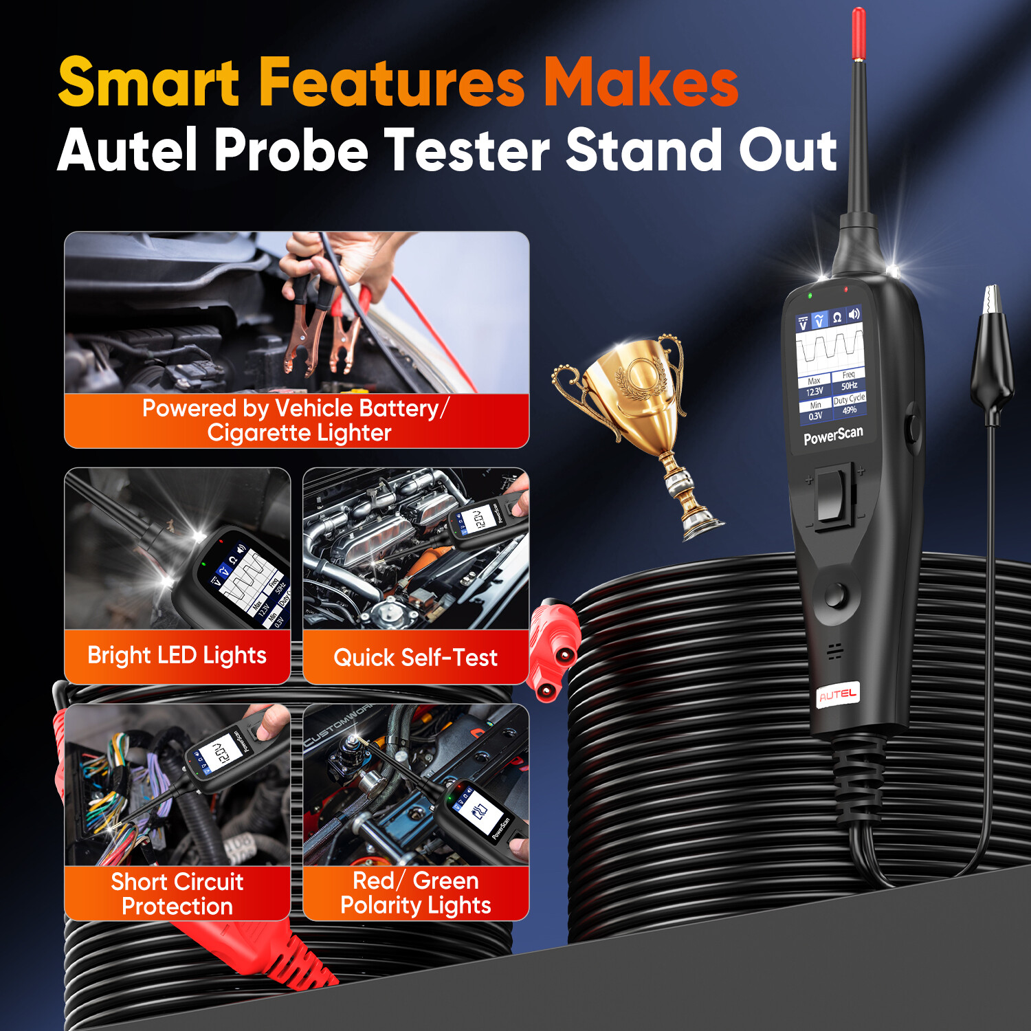 2025 Autel Powerscan PS100 Automotive Electrical Circuit System Diagnosis Tool