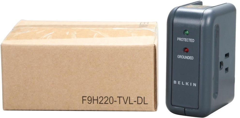NEW Belkin F9h-220-TVL-DL Small Travel Portable Dual outlet 120v Surge Protector