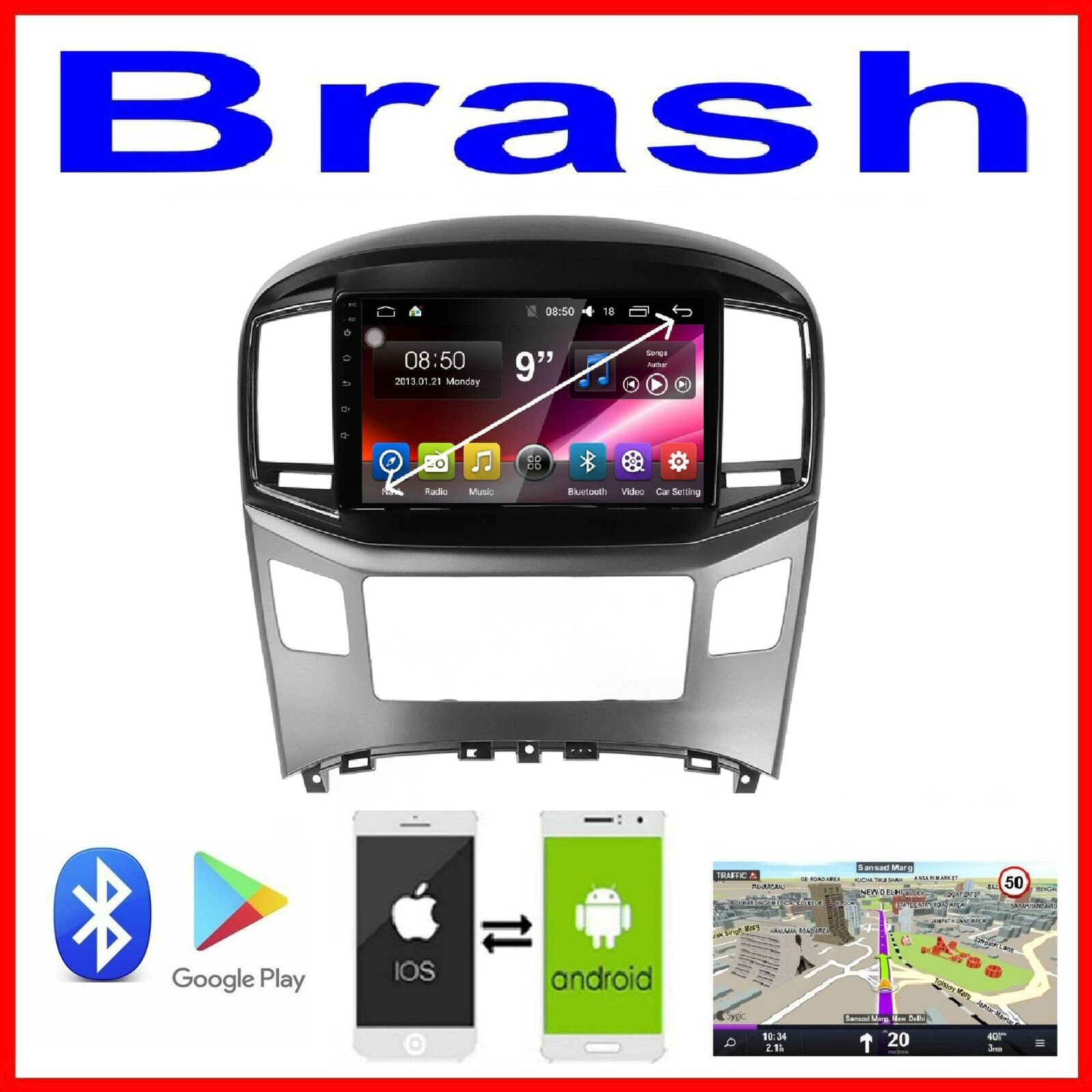 HYUNDAI iLOAD 2018+  GPS APPLE CARPLAY ANDROID AUTO CAMERA ODB DAB TPMS DVR a