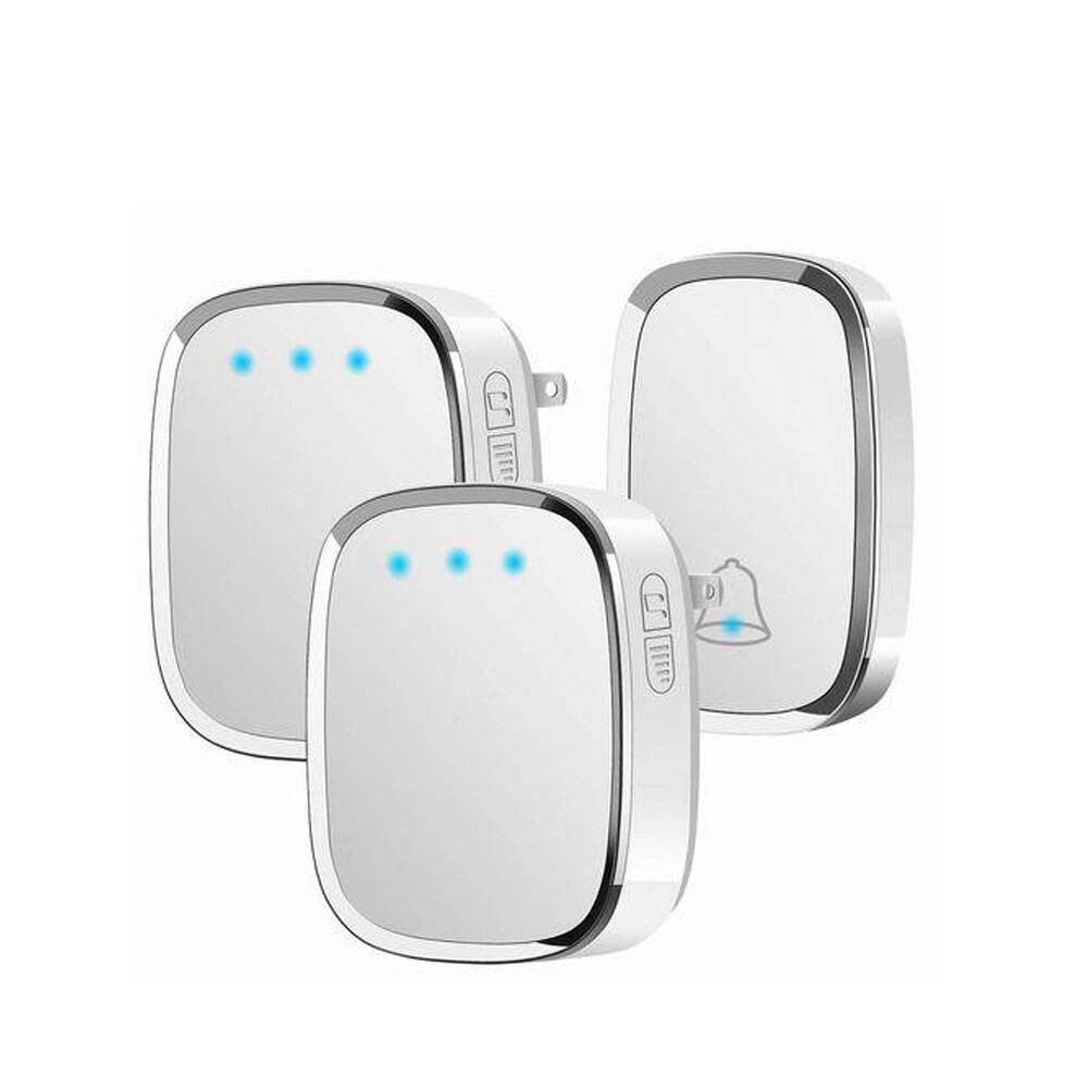 Wireless Ring Doorbell Chime Waterproof Plugin Receiver Adjustable Volume 1000FT