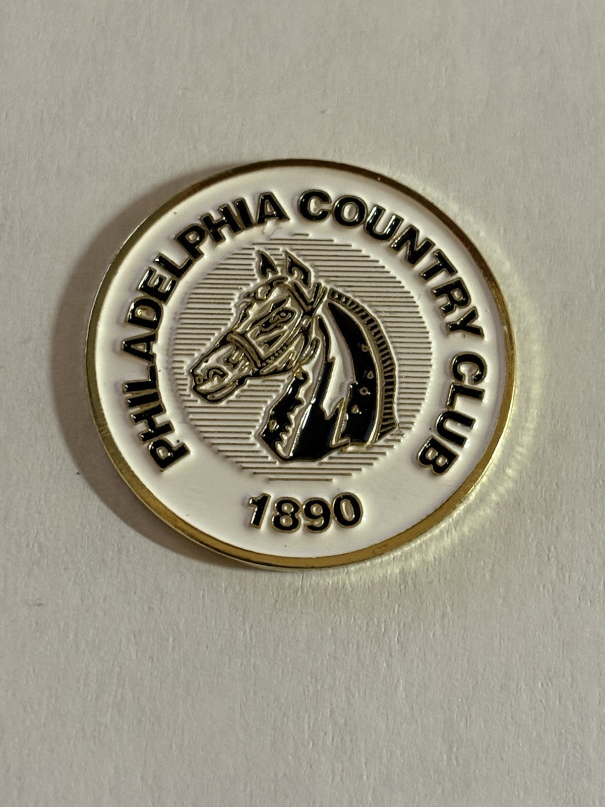 Rare Philadelphia Country Club 1" Magnetic Coin Style Golf Marker - Gladwyne, PA