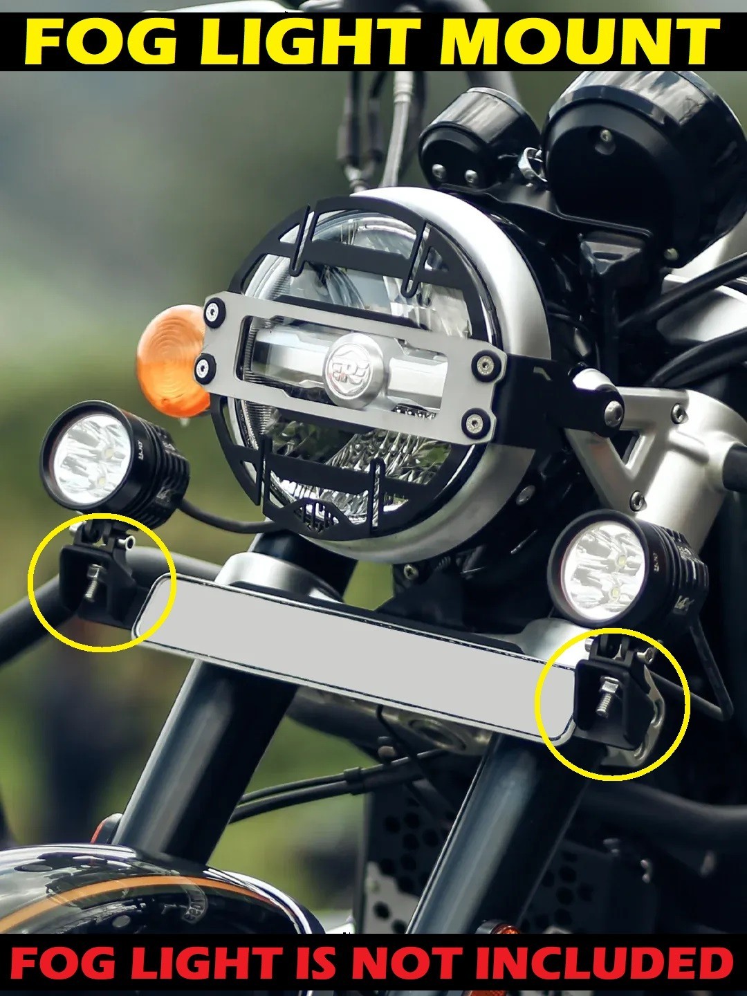 Fog Light Mount Fit for Royal Enfield SUPER METEOR 650