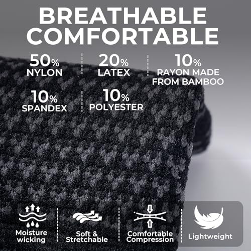 Wrist Band - Light, Elastic, Men, Women, Right or Left Small (1 Pair) Black