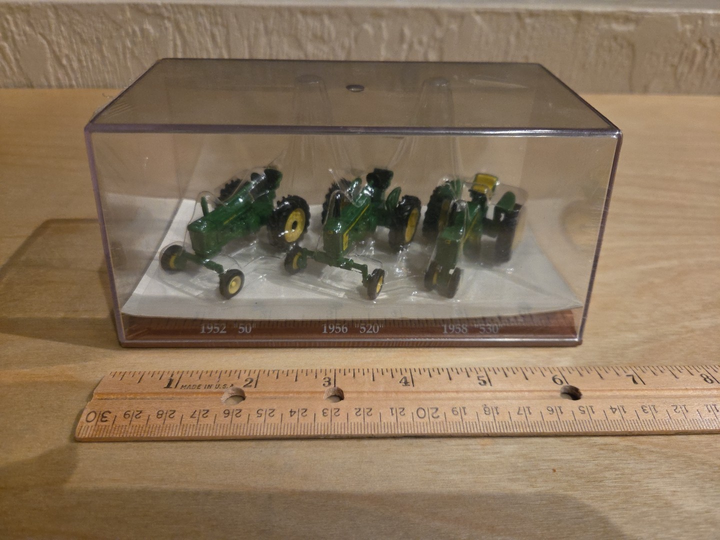 John Deere Sealed Toy Tractors 1952 "50", 1956 "520", 1958 "530"