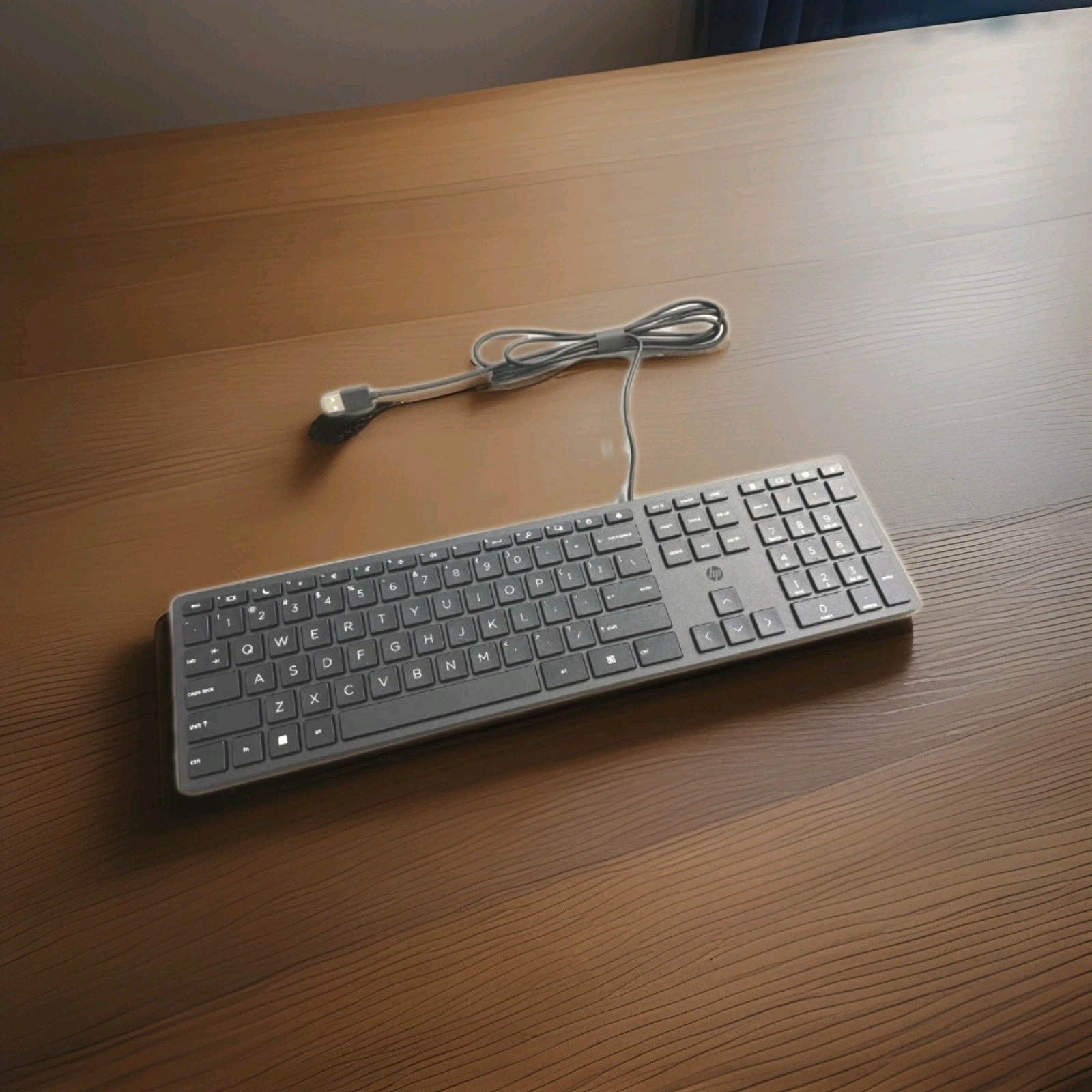 New, No Box ,HP Slim Wired Keyboard - Black