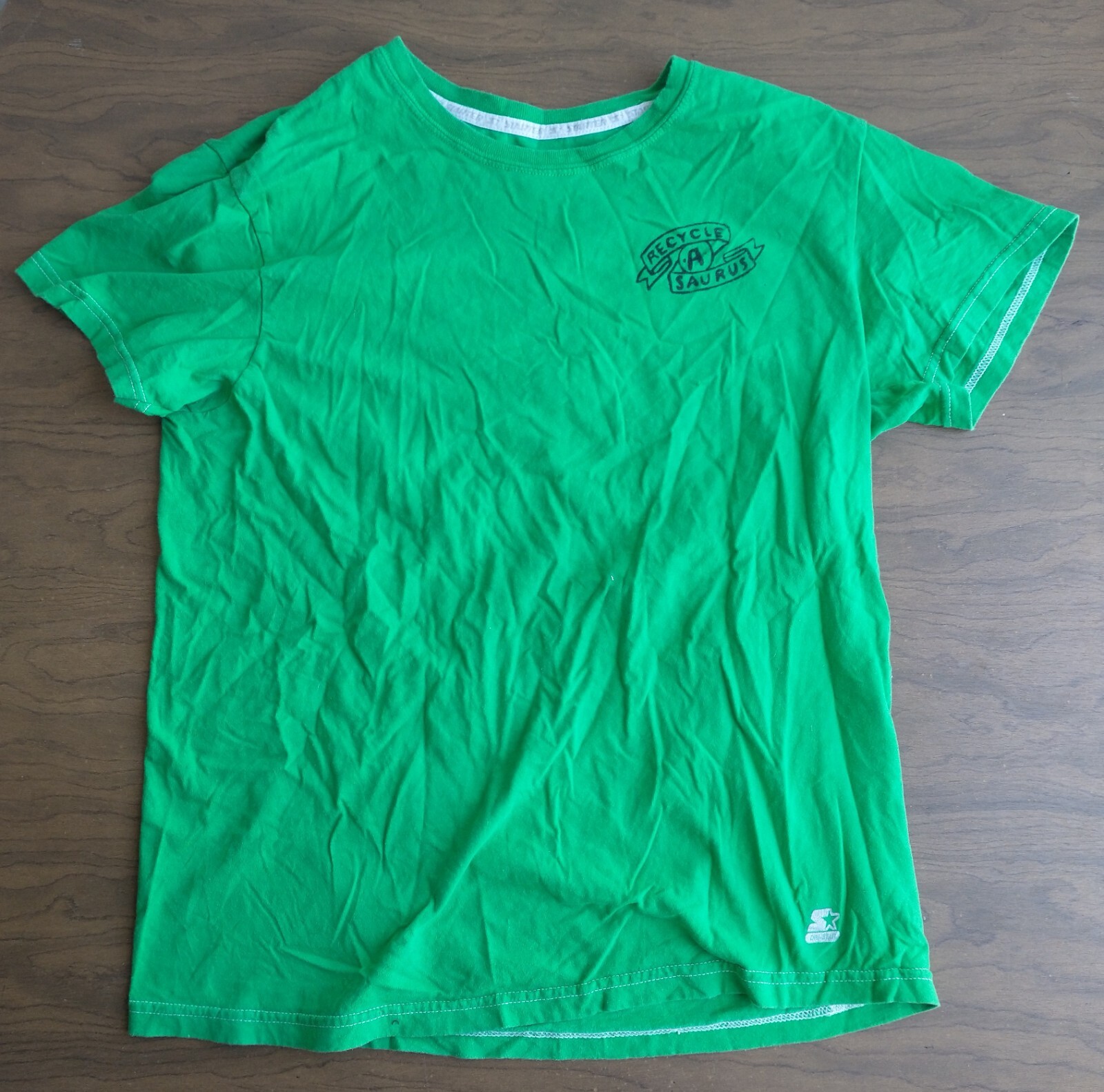 Starter T-shirt Recycle A-Saurus Graphic Green Youth 14-16 GUC